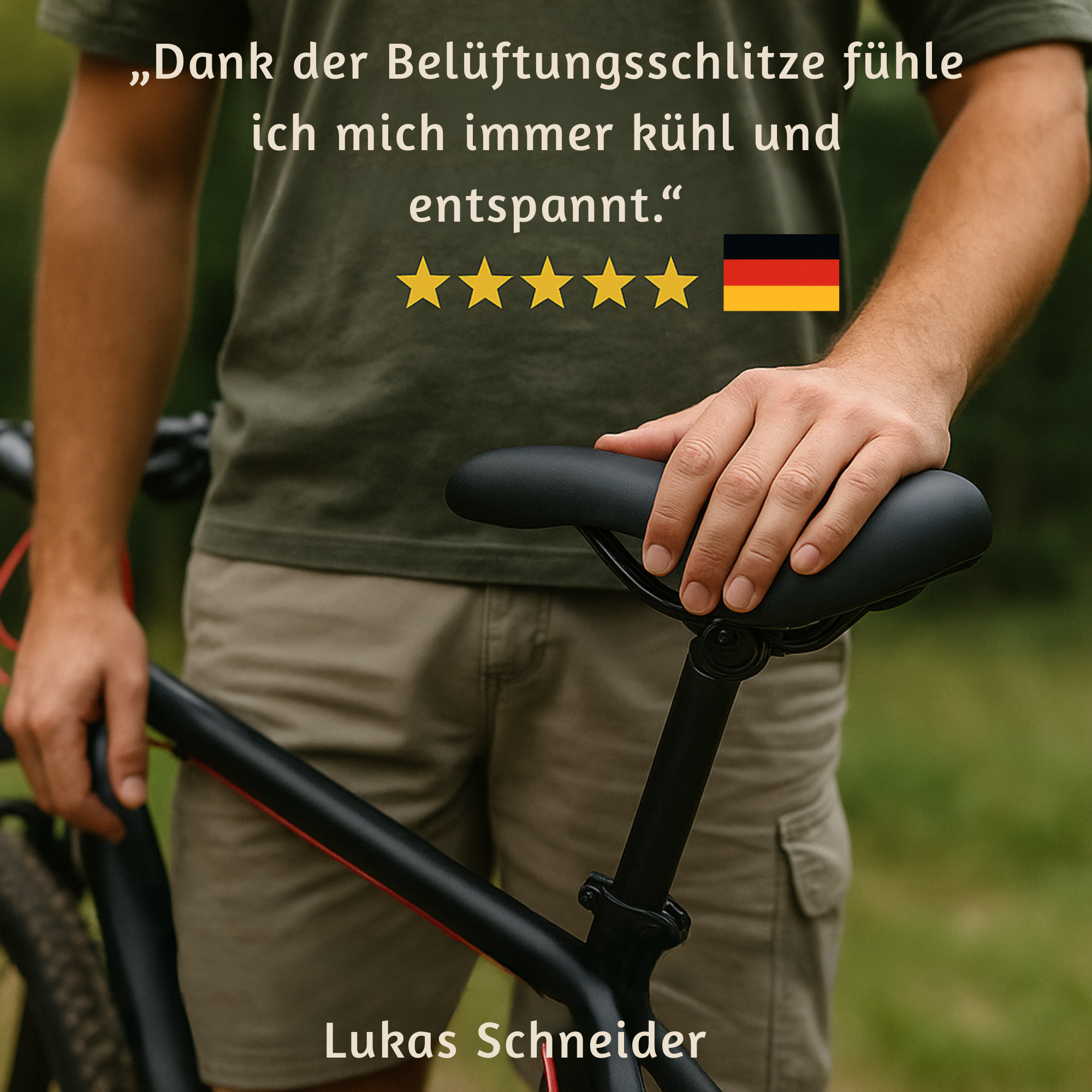 SattelForm – Ergonomischer Fahrradsattel Herren & Damen | Schmerzfrei & stoßdämpfend | Für MTB, Rennrad & Heimtrainer