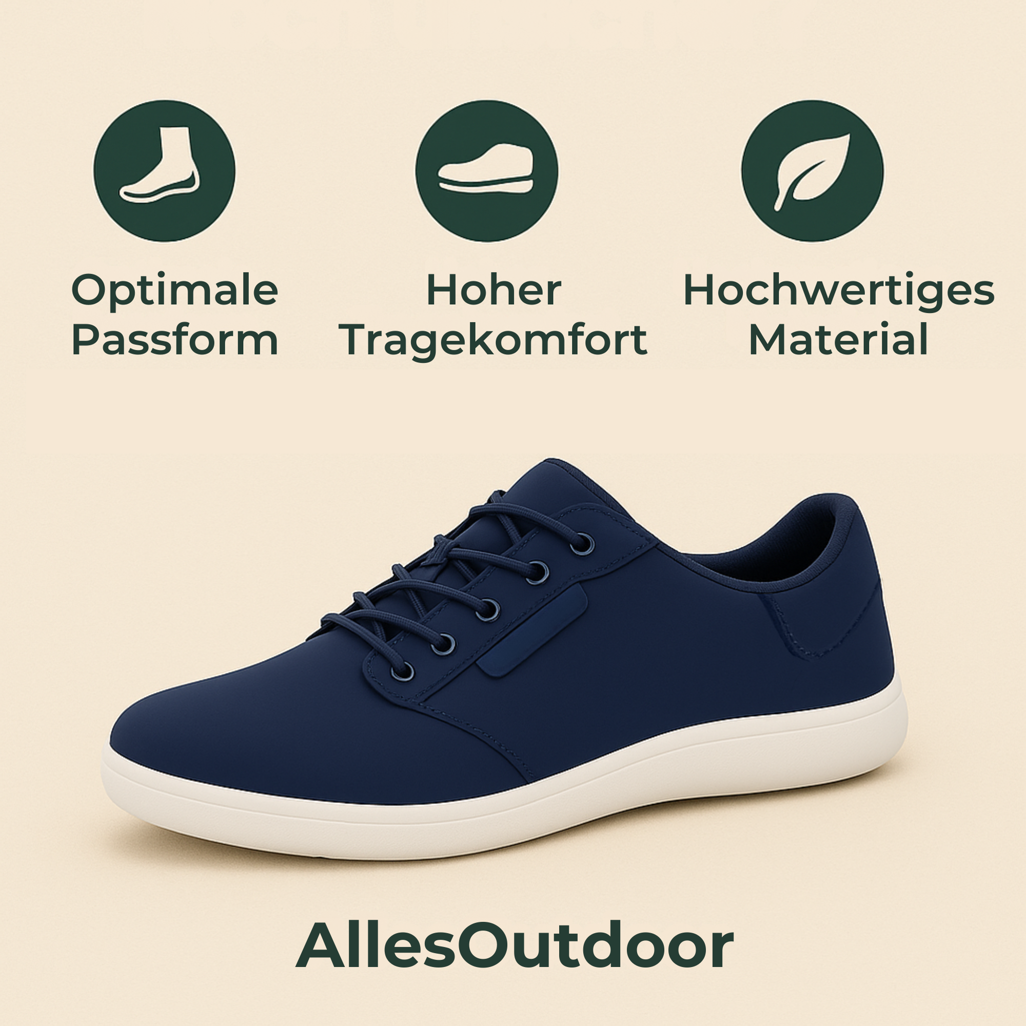 OrthoSneak – Orthopädische Barfuß Sneaker | Breite Zehenbox & flexible Sohle | Komfort für Damen & Herren