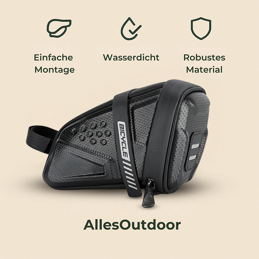 PackPro – Satteltasche wasserdicht | rutschfest & abriebfest | 1,5 L – für Pendler & Radtouren