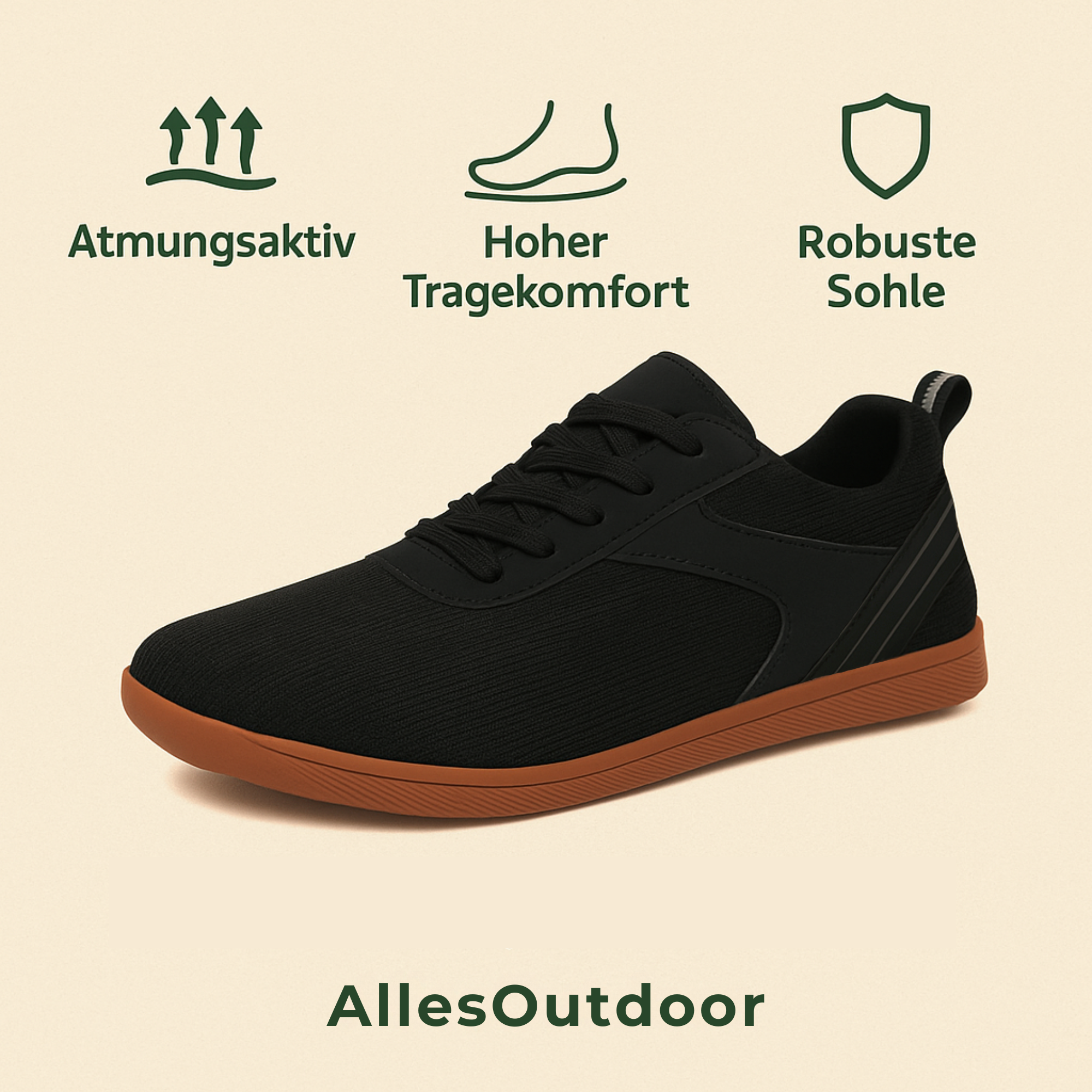 SneakFlex – Barfußschuhe Sneaker | Hallux‑Valgus Linderung & Fußgesundheit | atmungsaktiv rutschfest | Alltag für Damen & Herren