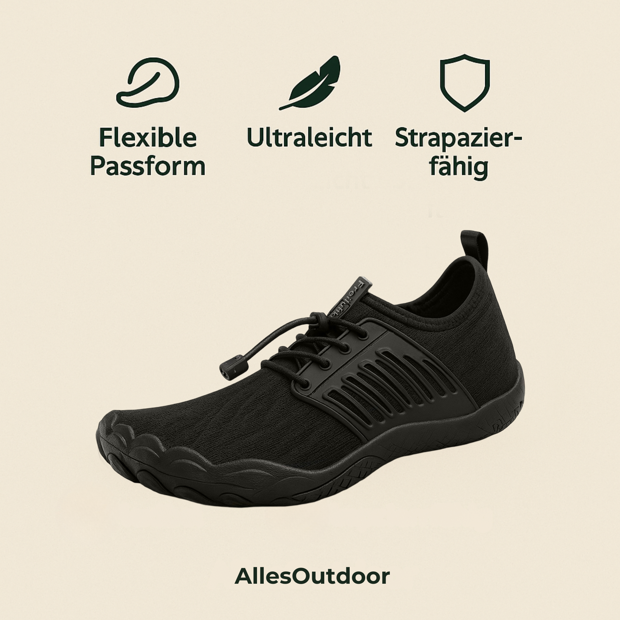 PhysiGo – Barfußschuhe Damen & Herren | gesunde Entlastung rutschfest TPU-Sohle | Alltag Freizeit Sport
