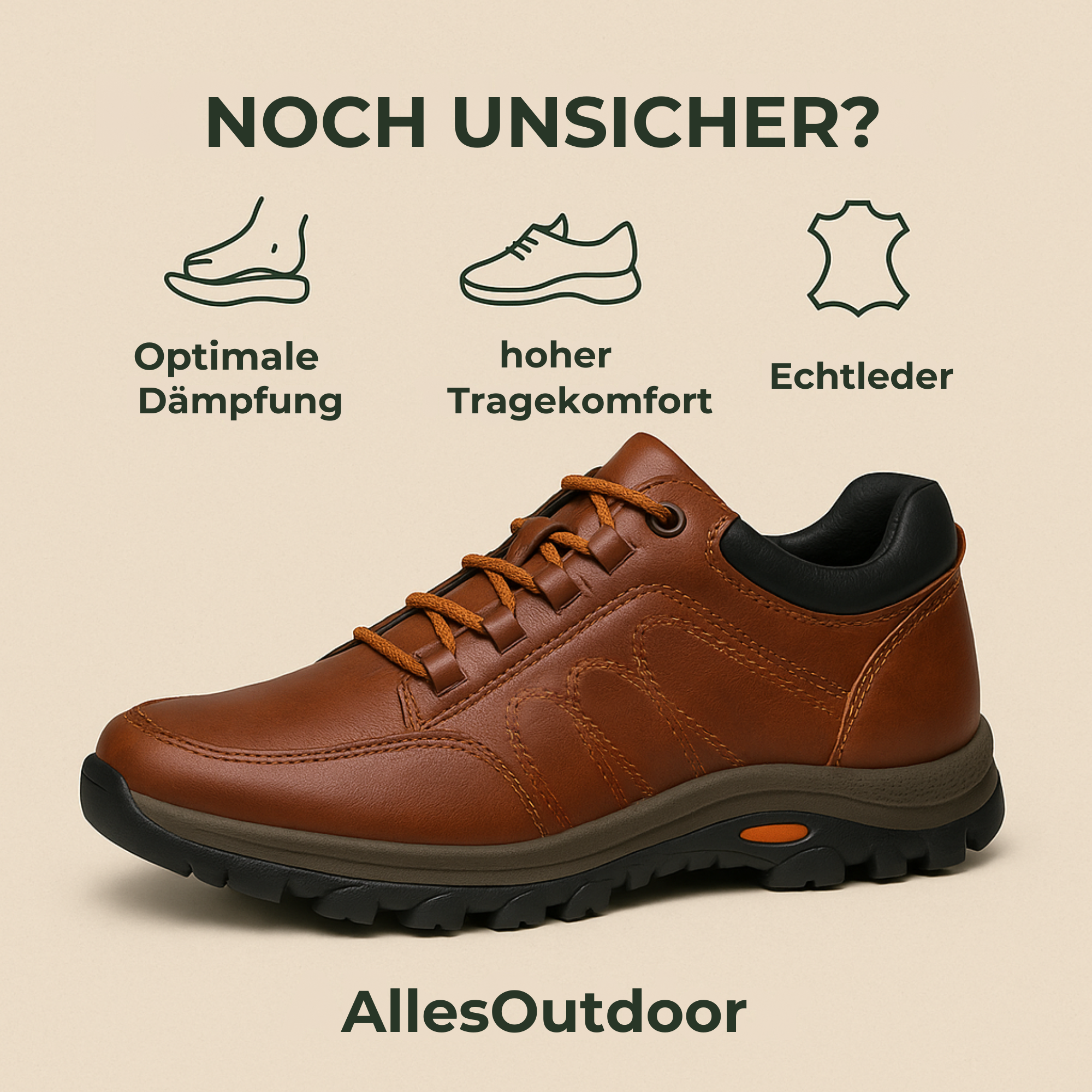 OrthoBalance – Orthopädischer Herrenschuh gegen Fußschmerzen | Ergonomisches Design mit rutschfester Sohle | Alltag & Beruf