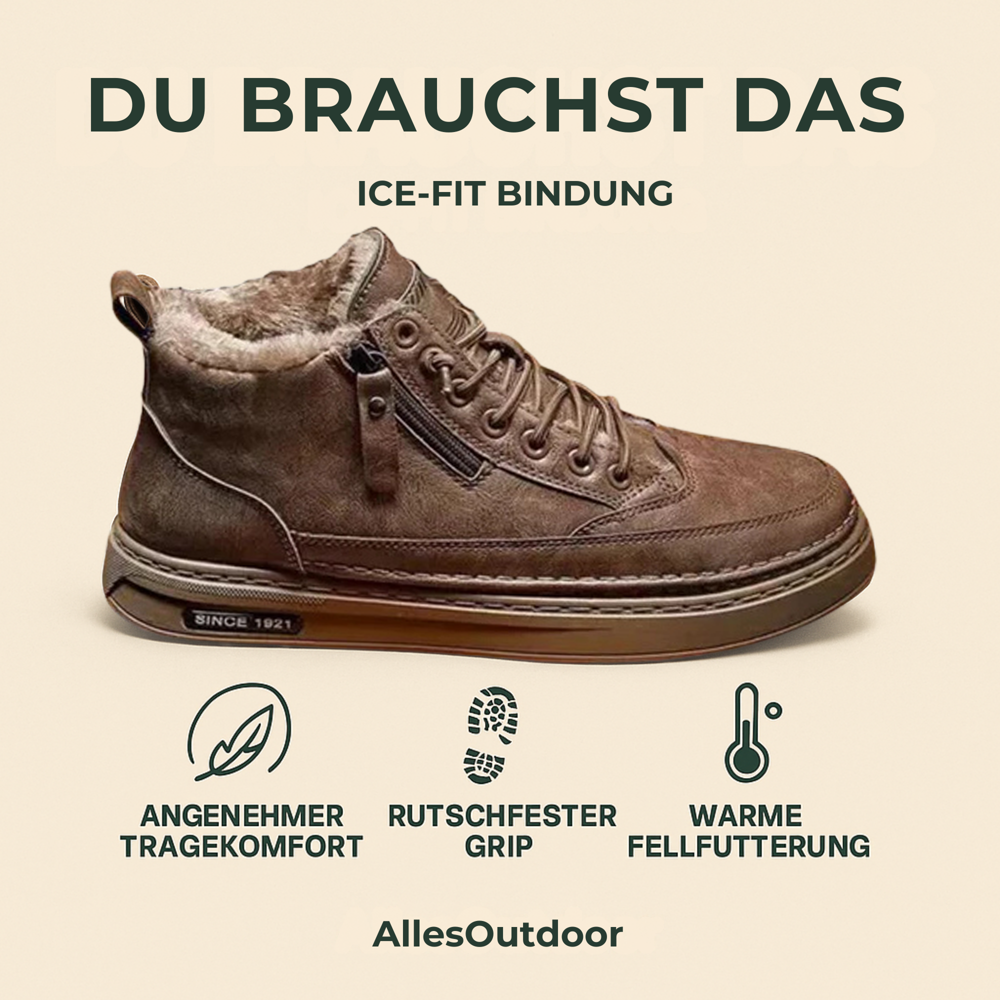 AlpinTrek – Thermo Komfortschuh | schmerzlindernd rutschfest atmungsaktiv – Winter Alltag & Outdoor