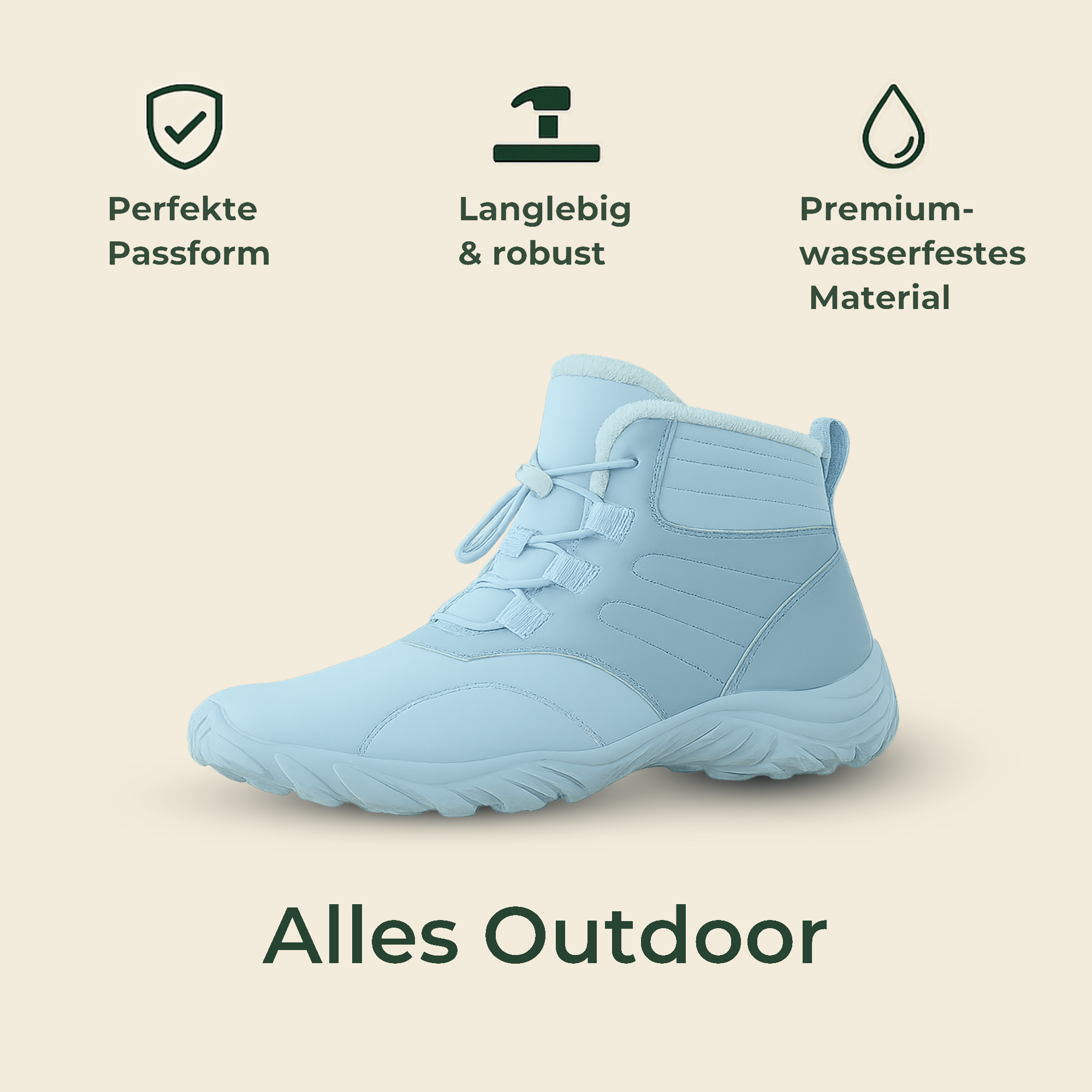 IceGear – Winter Barfußschuhe | wasserdicht rutschfeste Sohle | Outdoor & Alltag