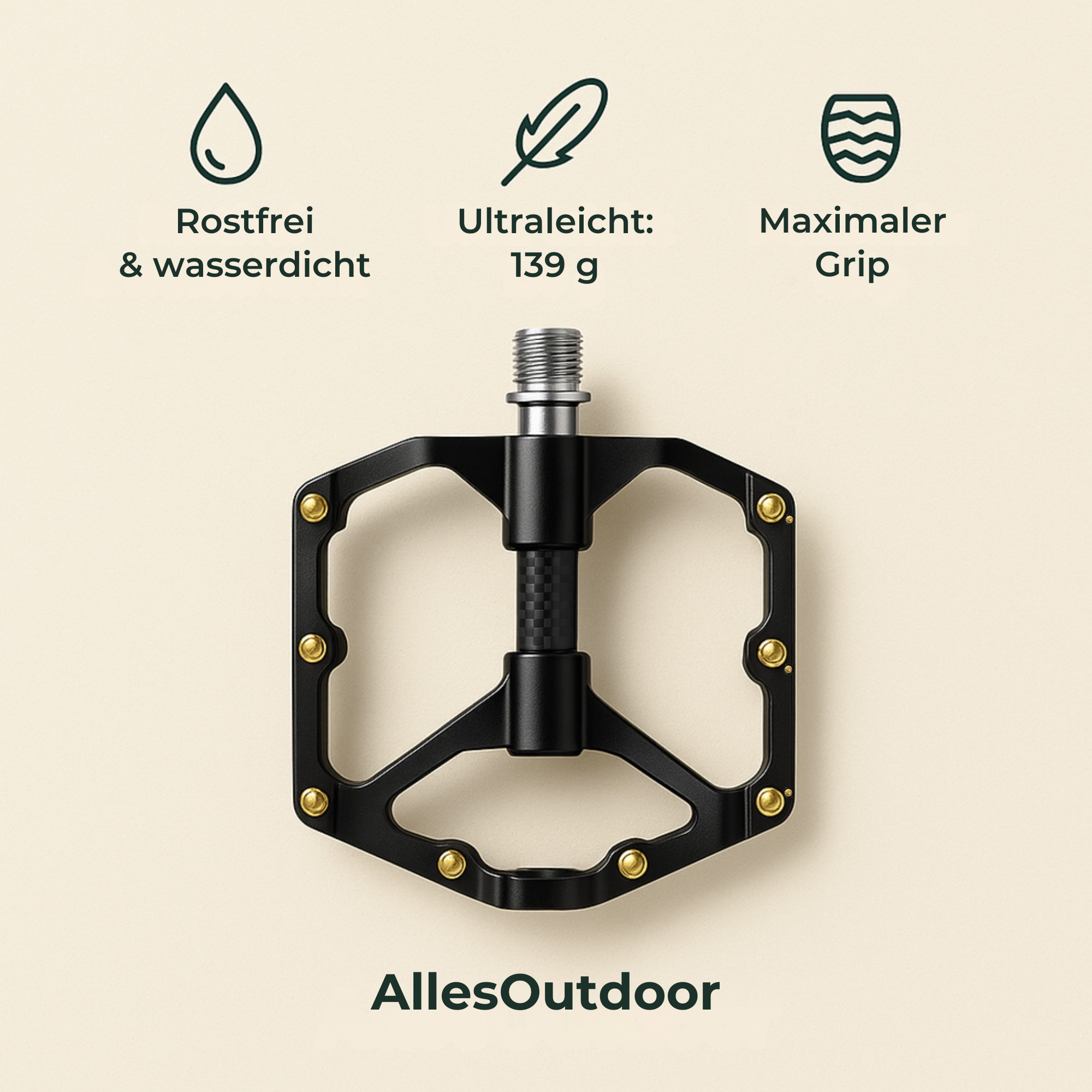 PedalGrip – Anti-Rutsch Fahrradpedale | Grip Oberfläche + Reflektoren | für City & Trekking