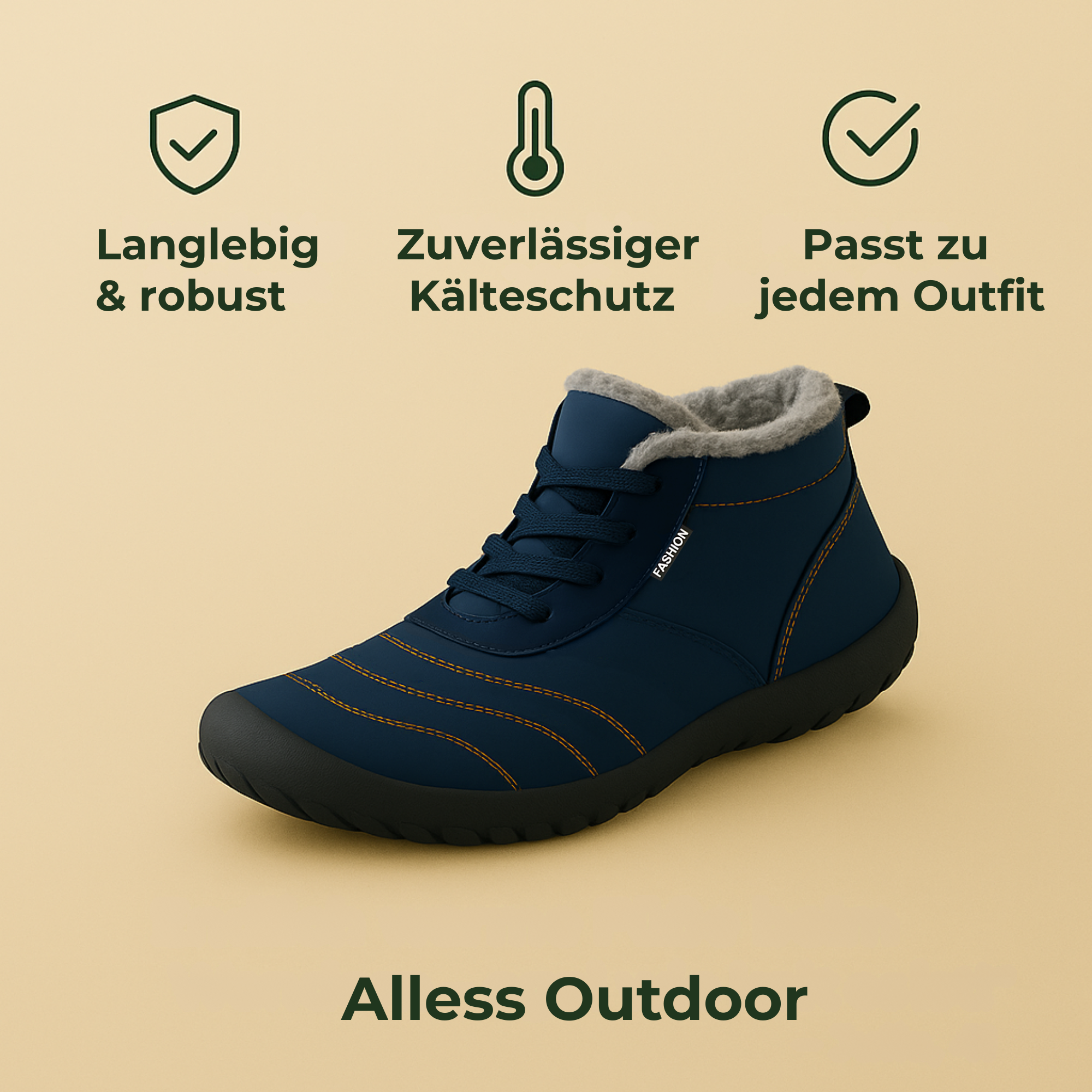 WarmFit – Barfuß Winterschuhe | wasserfest fleece-gefüttert | rutschfest & breite Zehenbox | gesunde Haltung im Winter