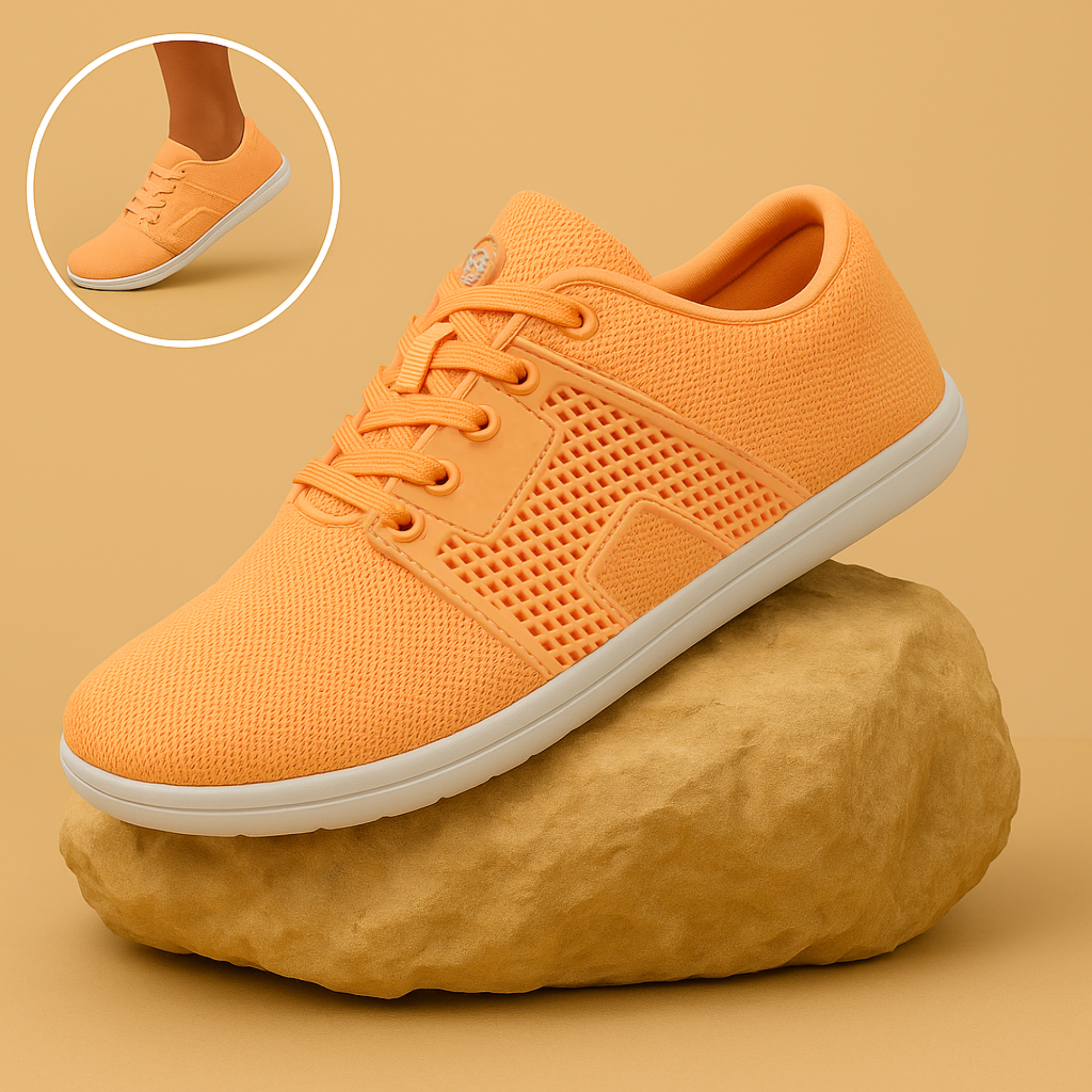 BareStep – Barfuß Sneaker | Gelenkentlastung Orthopädiesohle rutschfest | Alltag & Büro Unisex