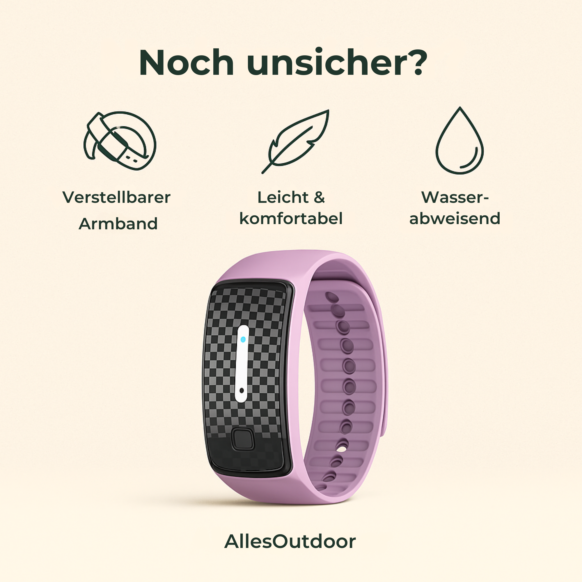 BuzzGuard – Mückenschutz Armband Ultraschall | Wiederaufladbar & Chemiefrei | Für Camping, Kinder & Outdoor