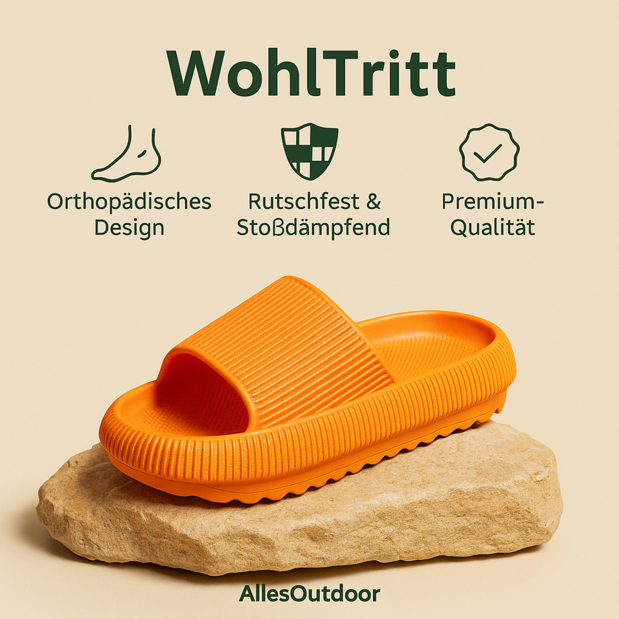 WohlTritt – Orthopädische Hausschuhe Damen & Herren | Schmerzfrei & Stoßdämpfend | Rutschfest für Alltag & Zuhause