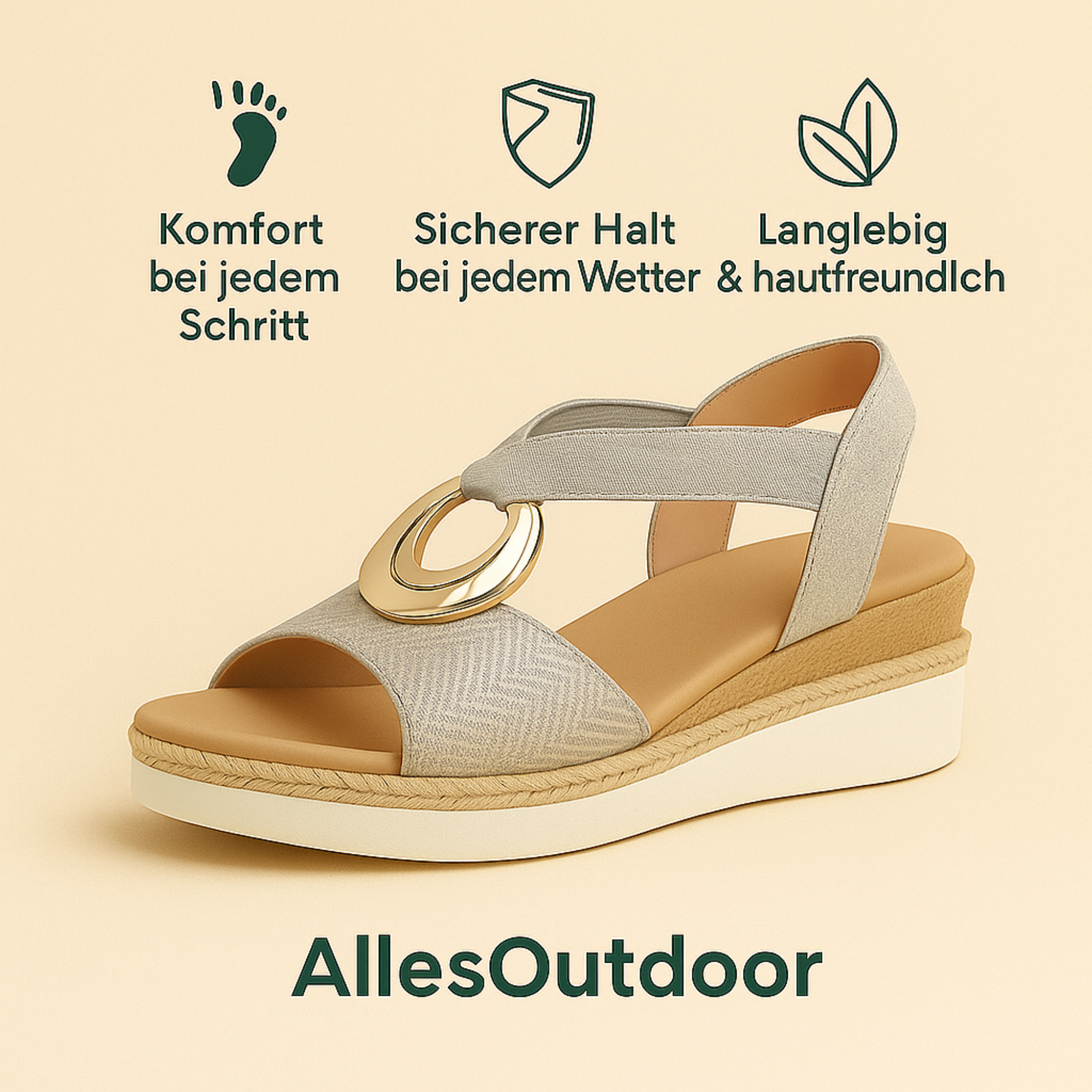 Levoria – Orthopädische Damen-Sandalen | Schmerzlindernd & Rutschfest mit Keilabsatz | Für Alltag, Arbeit & empfindliche Füße