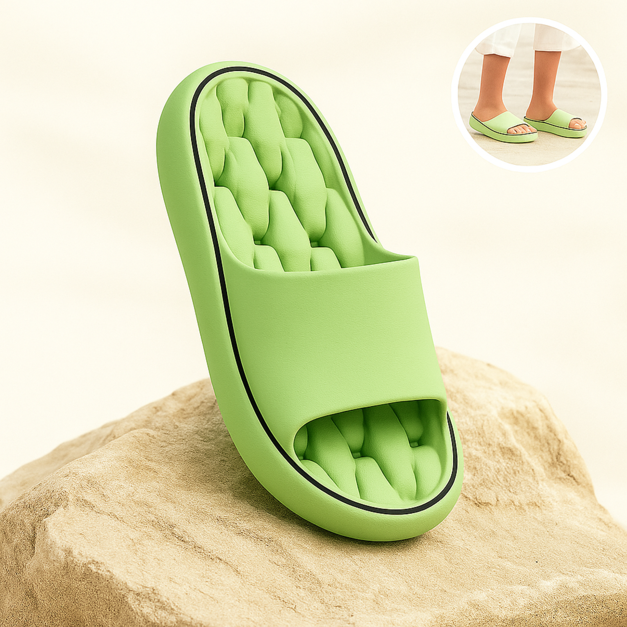 Trittfrei – orthopädische Hausschuhe | rutschfeste EVA-Dämpfung 4,5 cm – gegen Fußschmerzen & Plantarfasziitis