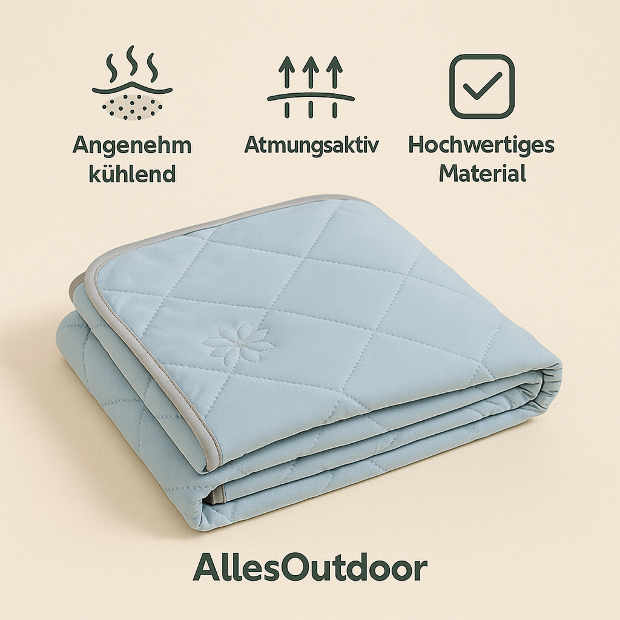CoolNest – Kühldecke für den Sommer | 100x150 | 5 °C kühler & atmungsaktiv | Gegen Schwitzen beim Schlafen