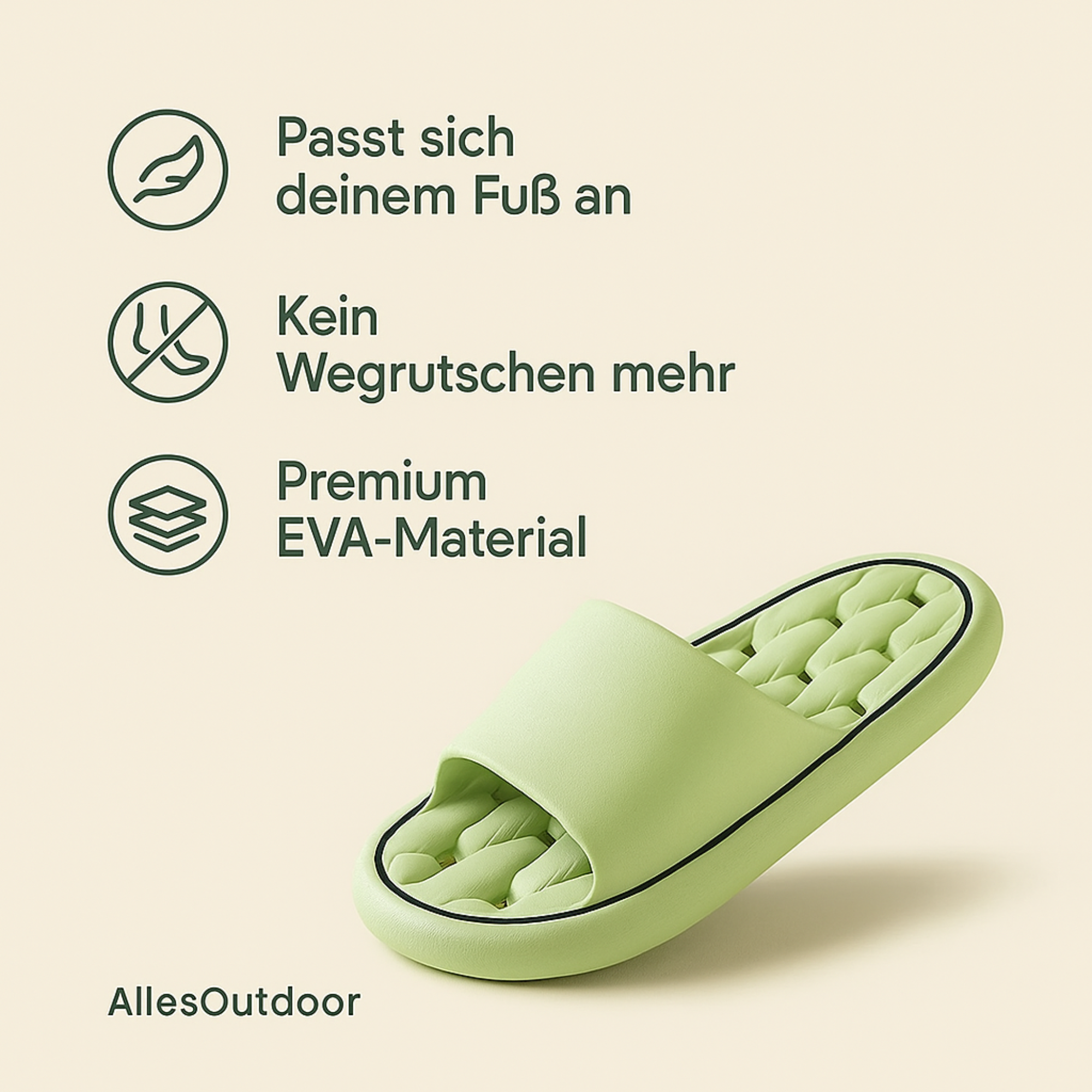 Trittfrei – orthopädische Hausschuhe | rutschfeste EVA-Dämpfung 4,5 cm – gegen Fußschmerzen & Plantarfasziitis