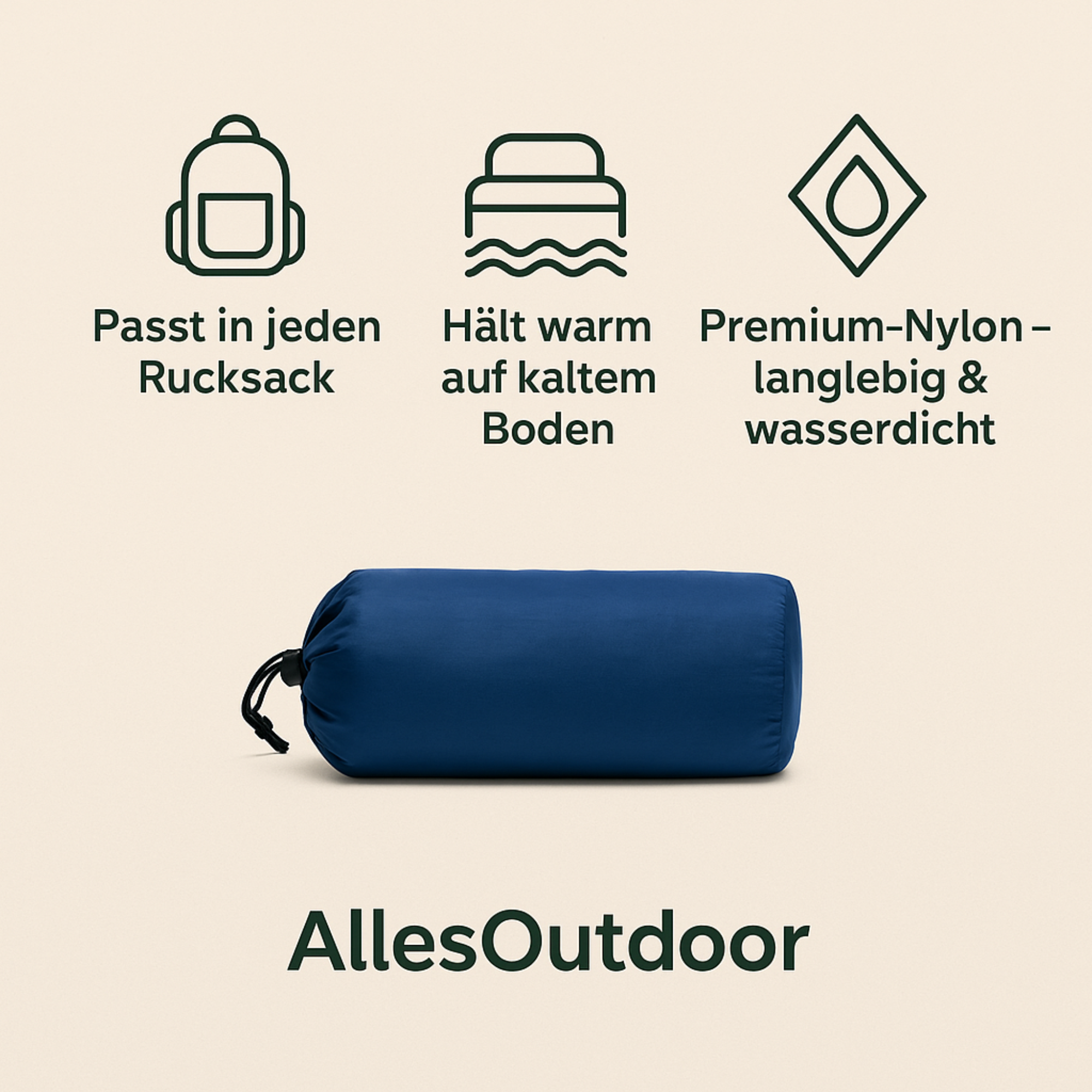 TrekBett – Ultraleicht Outdoor Luftmatratze | Schnell aufblasbar Rutschfest Wasserdicht | Camping Trekking Schlafkomfort