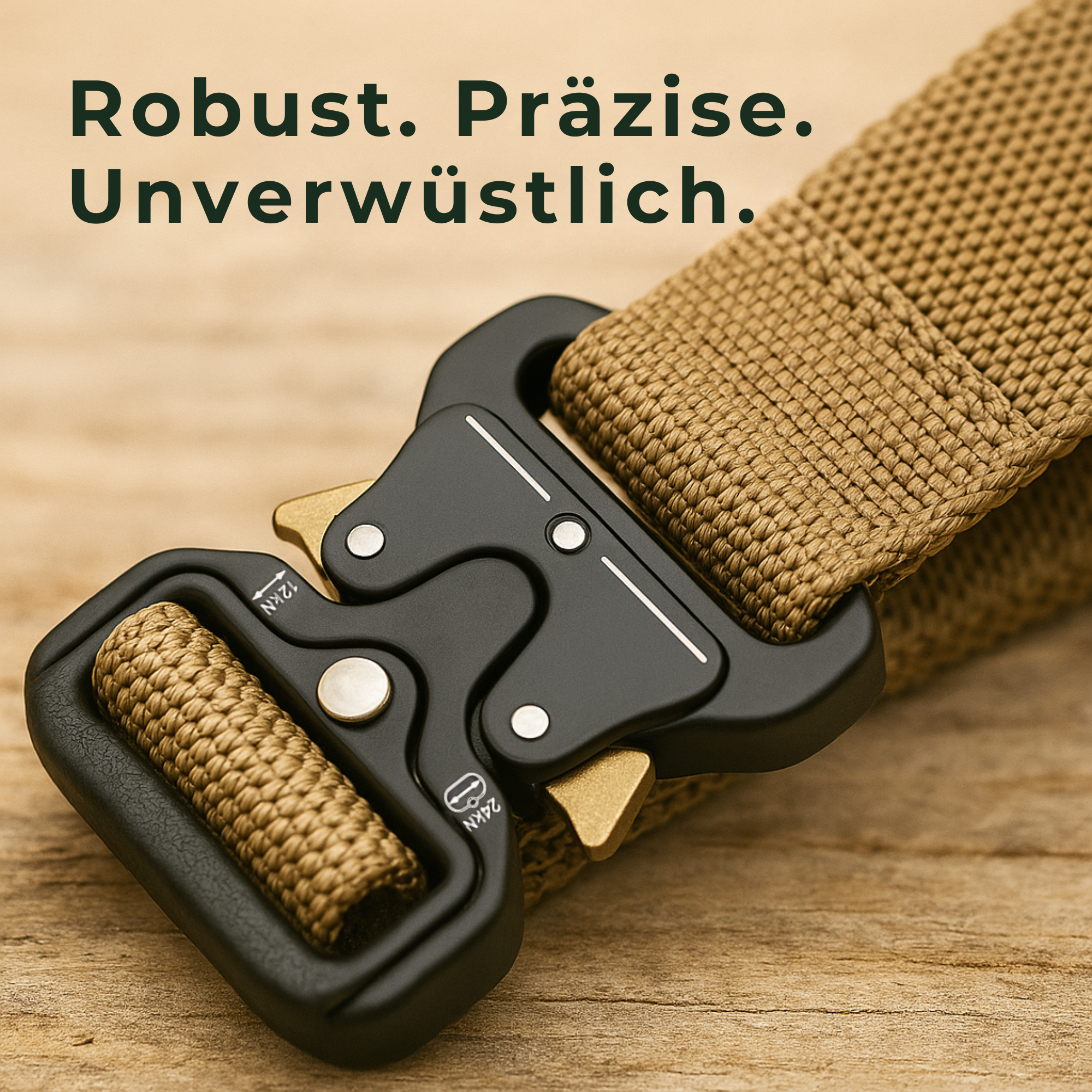 TerraFort – Taktischer Gürtel mit Schnellverschluss | Stufenlos verstellbar Reißfest & Robust | Outdoor Wandern Militär Einsatz