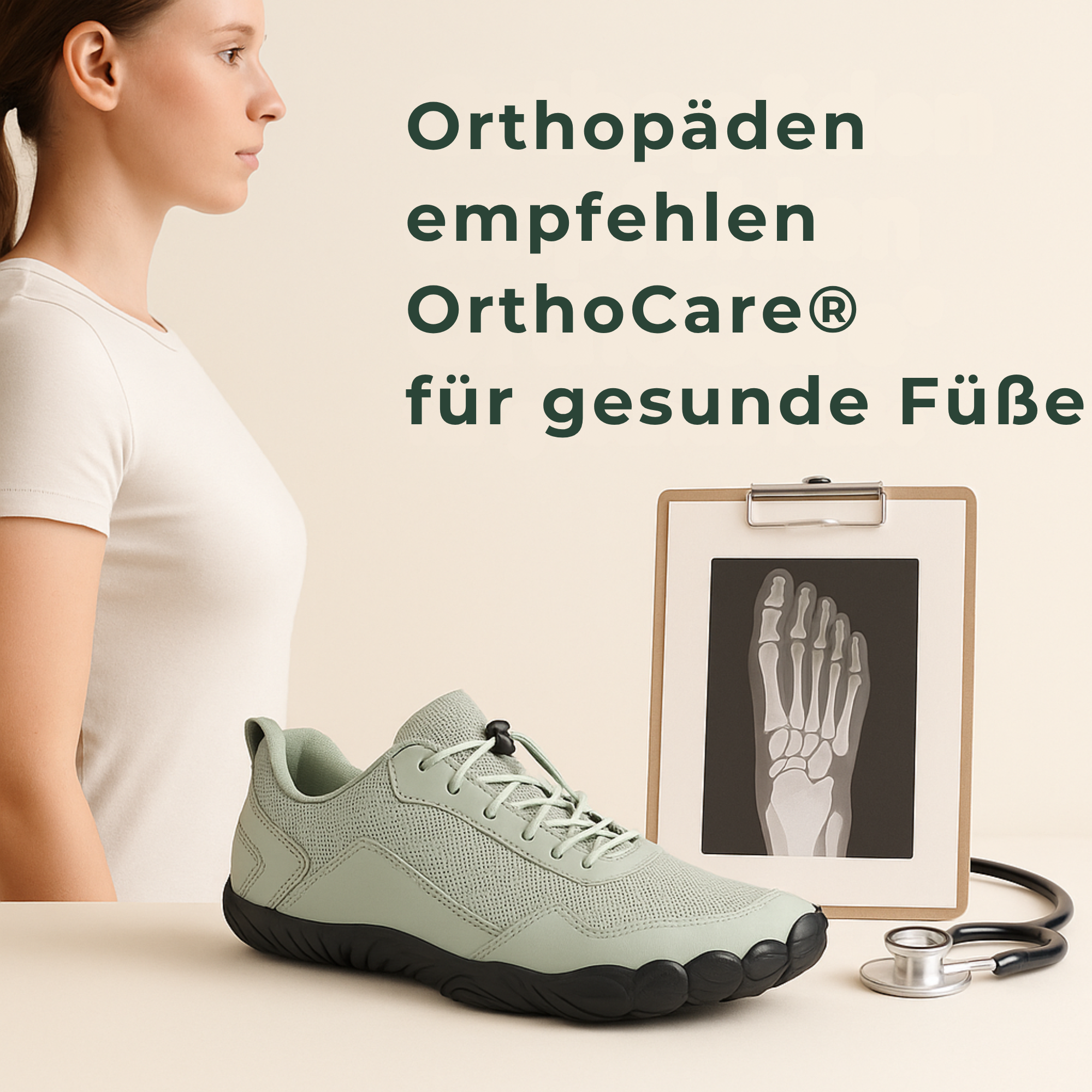 OrthoCare – Barfußschuh | orthopädisch schmerzlindernd wasserdicht rutschfest | breiter Zehenraum für Alltag & Gesundheit