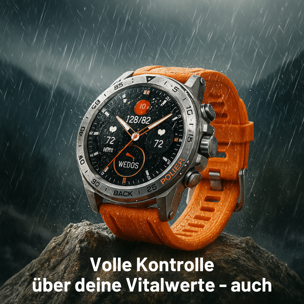 Kronex Pro – Militärische Gesundheitsuhr für Herren | Blutdruck & Herzfrequenz Robust & Wasserdicht | Outdoor Fitness & Alltag