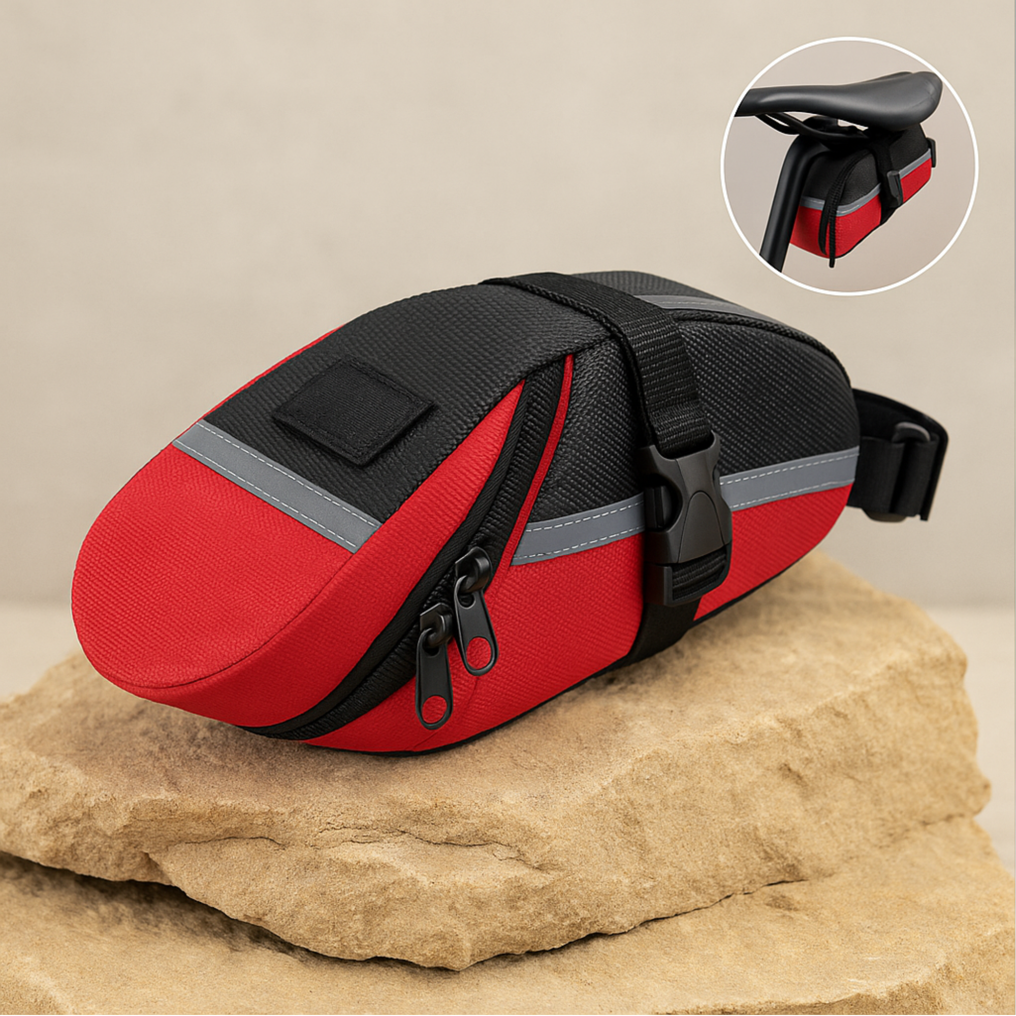 TrailMate – wasserdichte Satteltasche | robust PVC Material reflektierend | Fahrrad Werkzeug‑ & Pannentasche