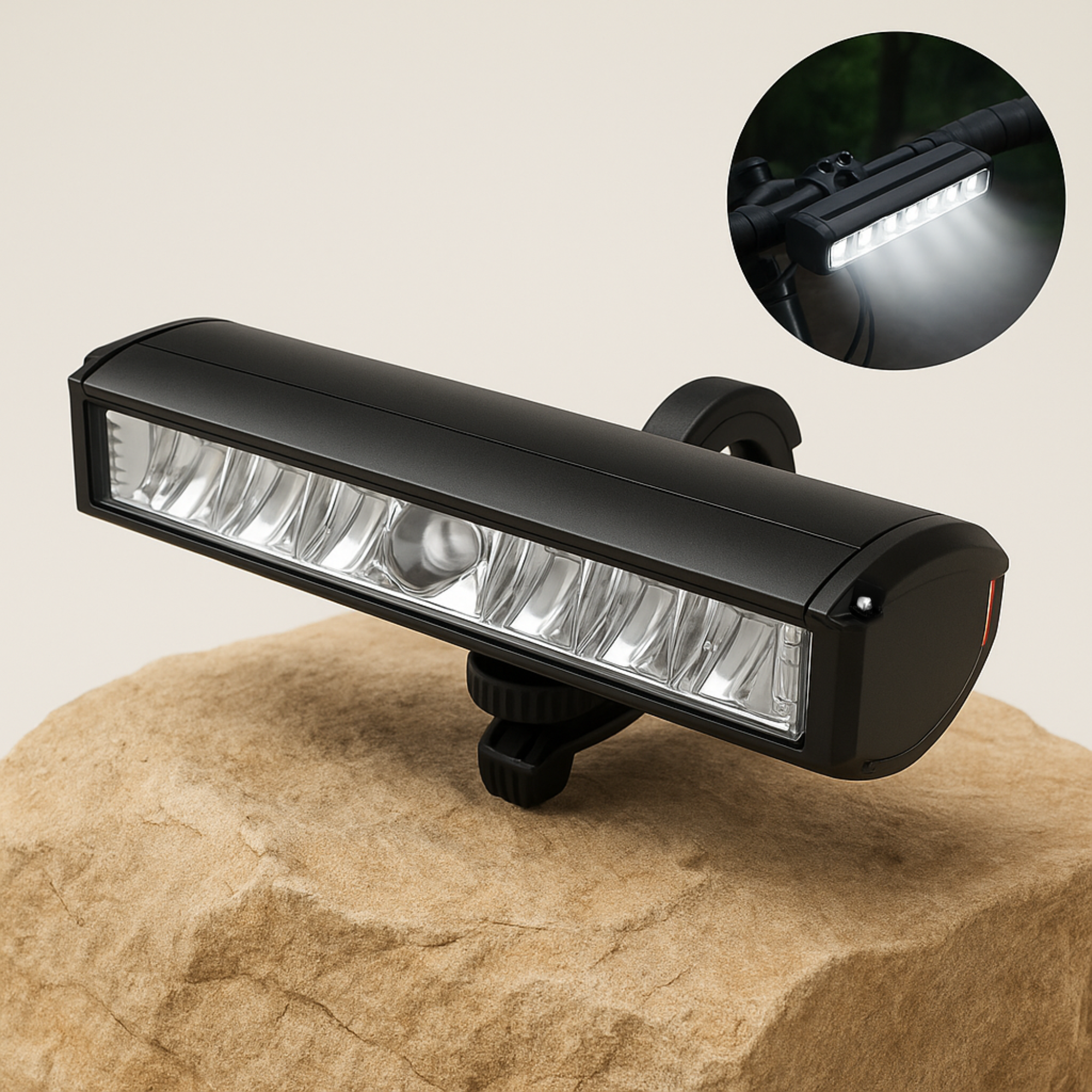 LumiRide – LED Frontlicht mit Powerbank | 6000 Lumen wetterfest & wiederaufladbar | Für Fahrrad E-Scooter Roller Outdoor