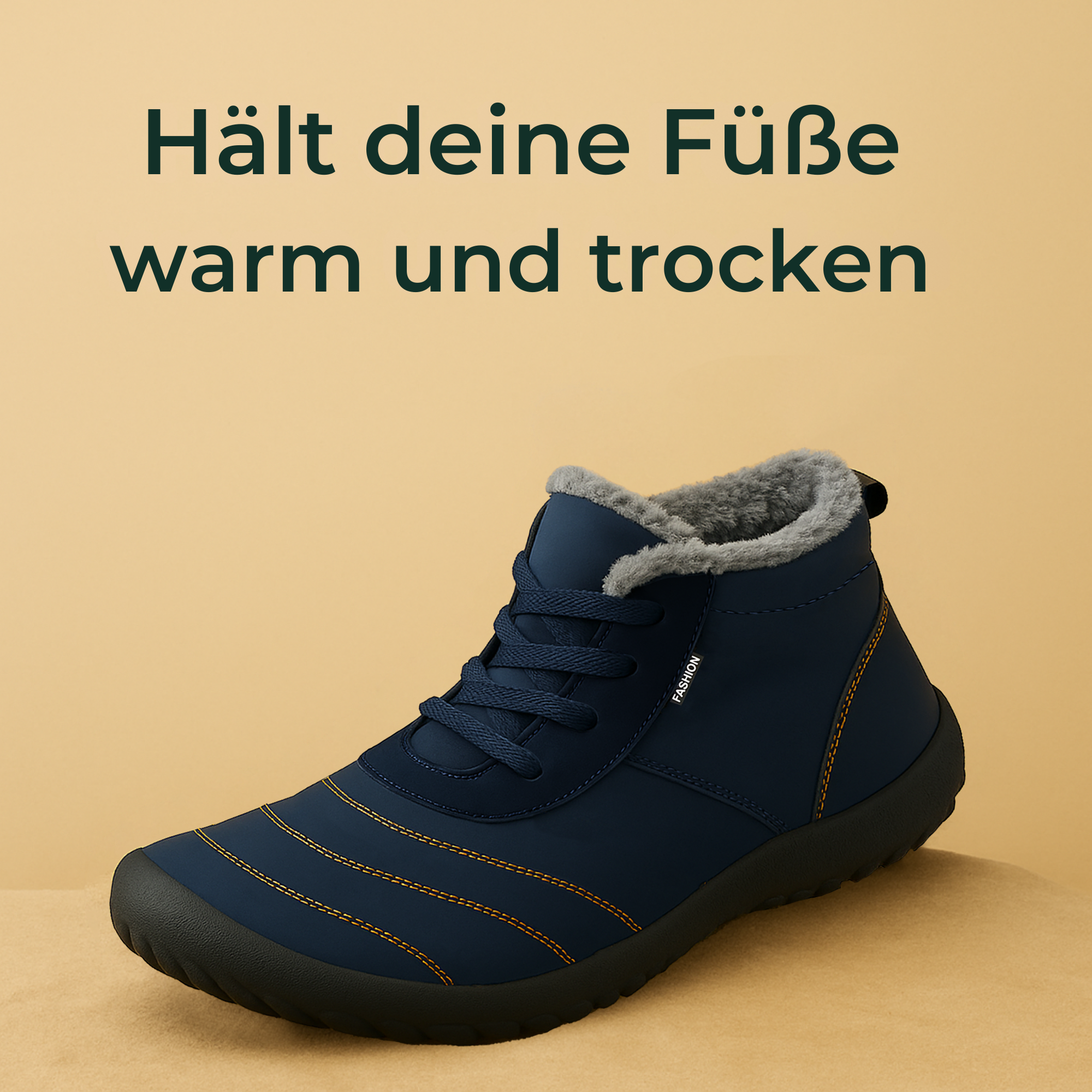 WarmFit – Barfuß Winterschuhe | wasserfest fleece-gefüttert | rutschfest & breite Zehenbox | gesunde Haltung im Winter