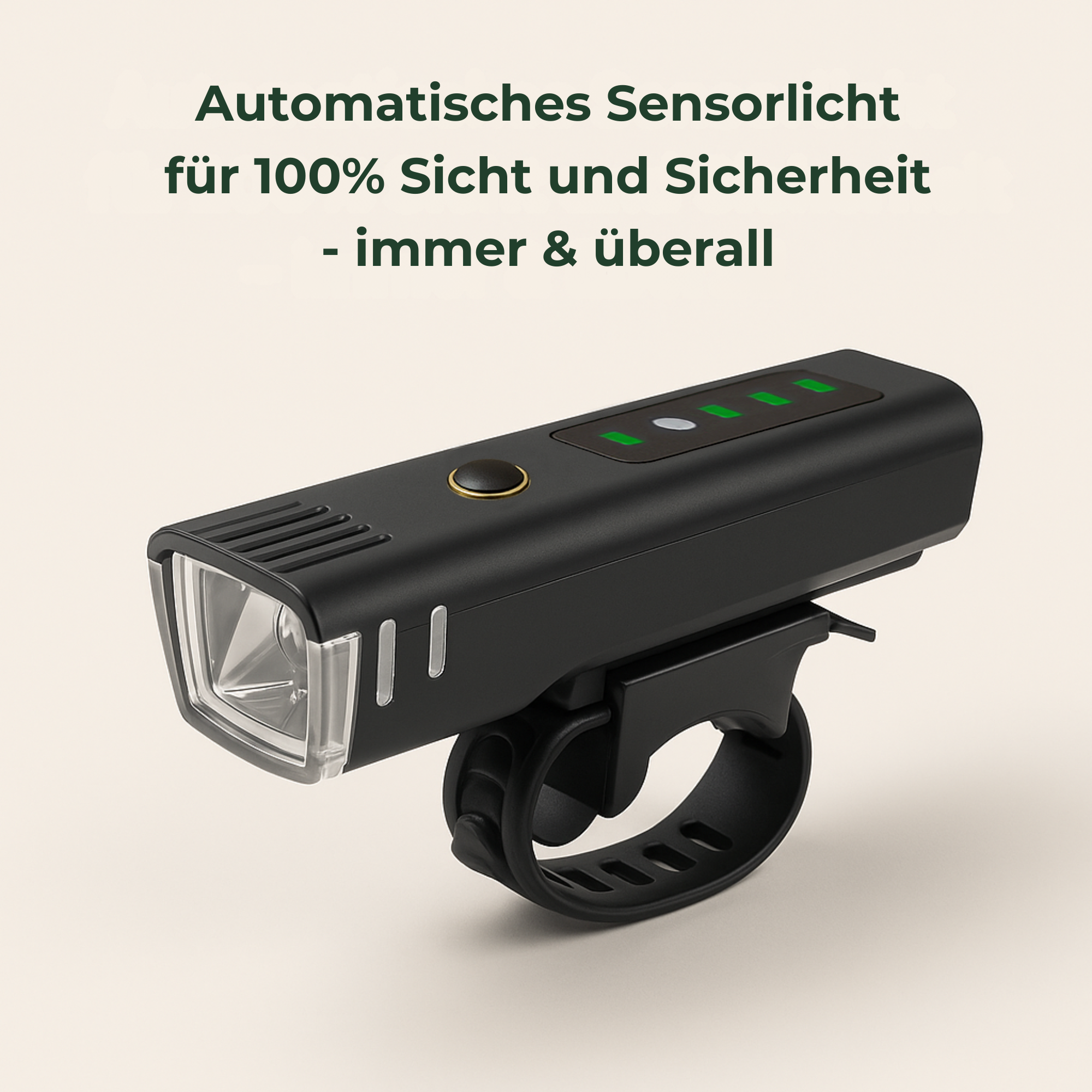 LumenPro – Fahrradlicht Frontlicht | 250 Lumen automatische Helligkeitsregelung IPX4 | Pendler & Alltag