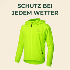 AquaShield – Regenjacke wasserdicht | atmungsaktiv mit abnehmbaren Ärmeln | Outdoor & Fahrrad