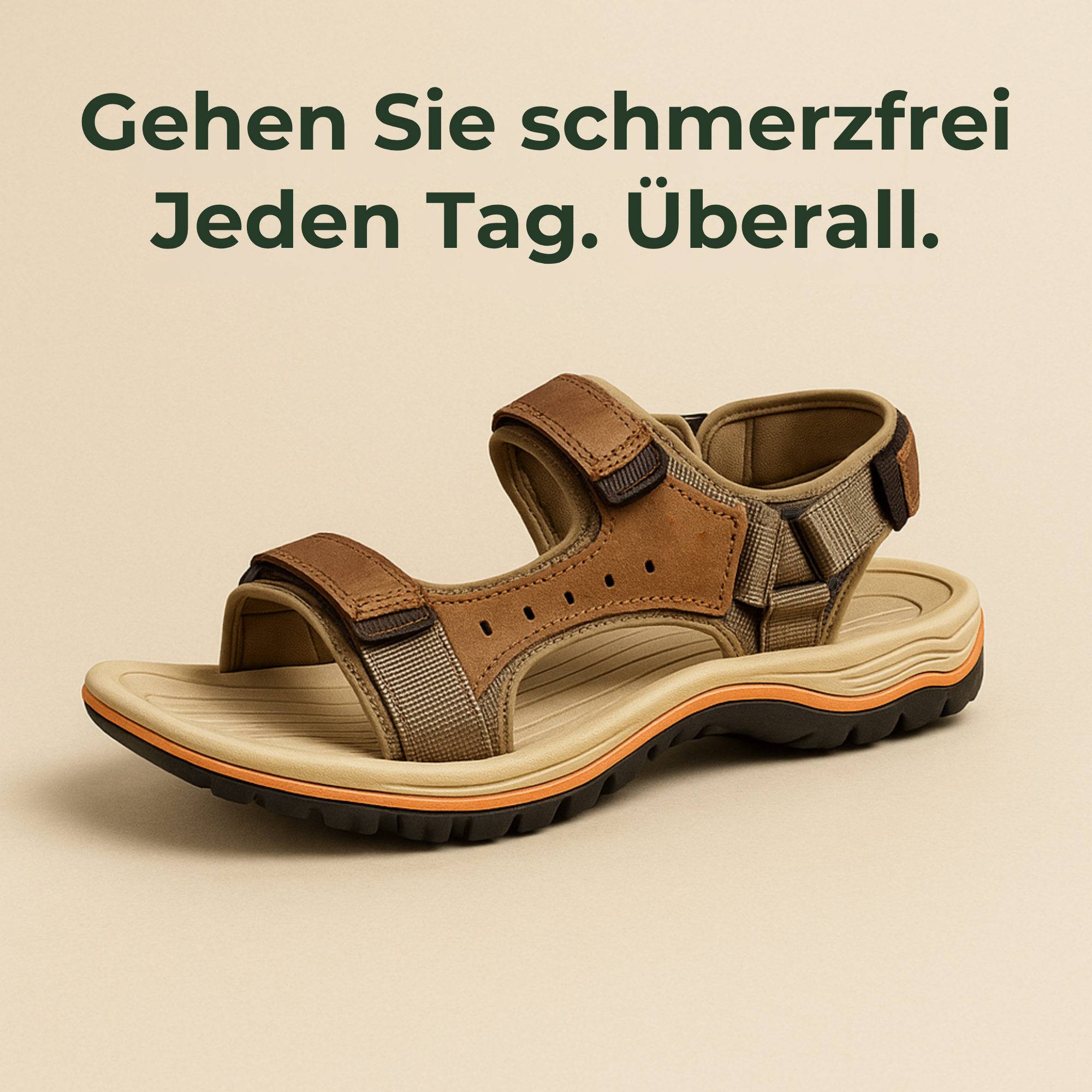 OrthoEase – Schmerzlindernde Sandalen | Extra Dämpfung rutschfeste Sohle | Alltag & Fußgesundheit