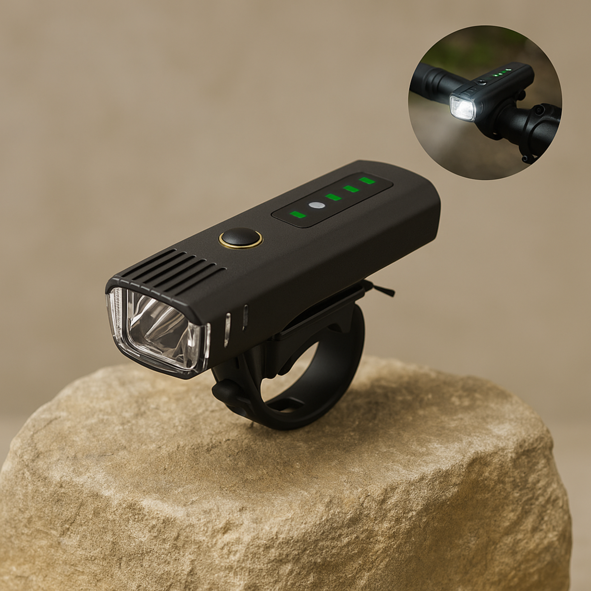 LumenPro – Fahrradlicht Frontlicht | 250 Lumen automatische Helligkeitsregelung IPX4 | Pendler & Alltag