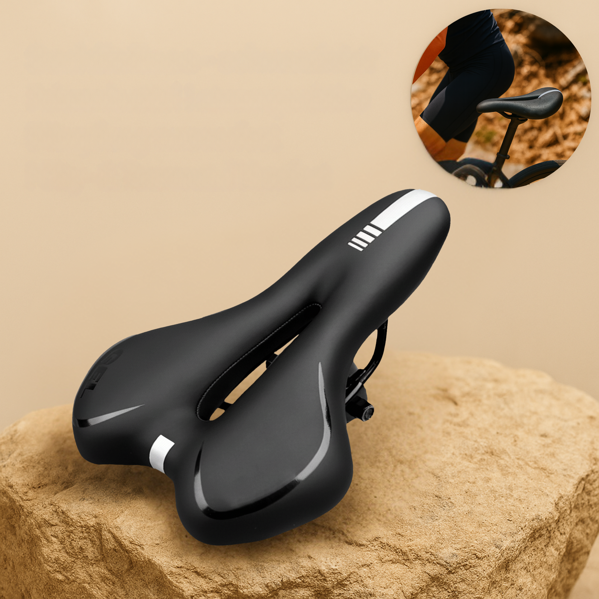 SaddleEase – schmerzfreier Fahrradsattel | atmungsaktive Dämpfung wasserfest | City-& Tourenrad Komfort