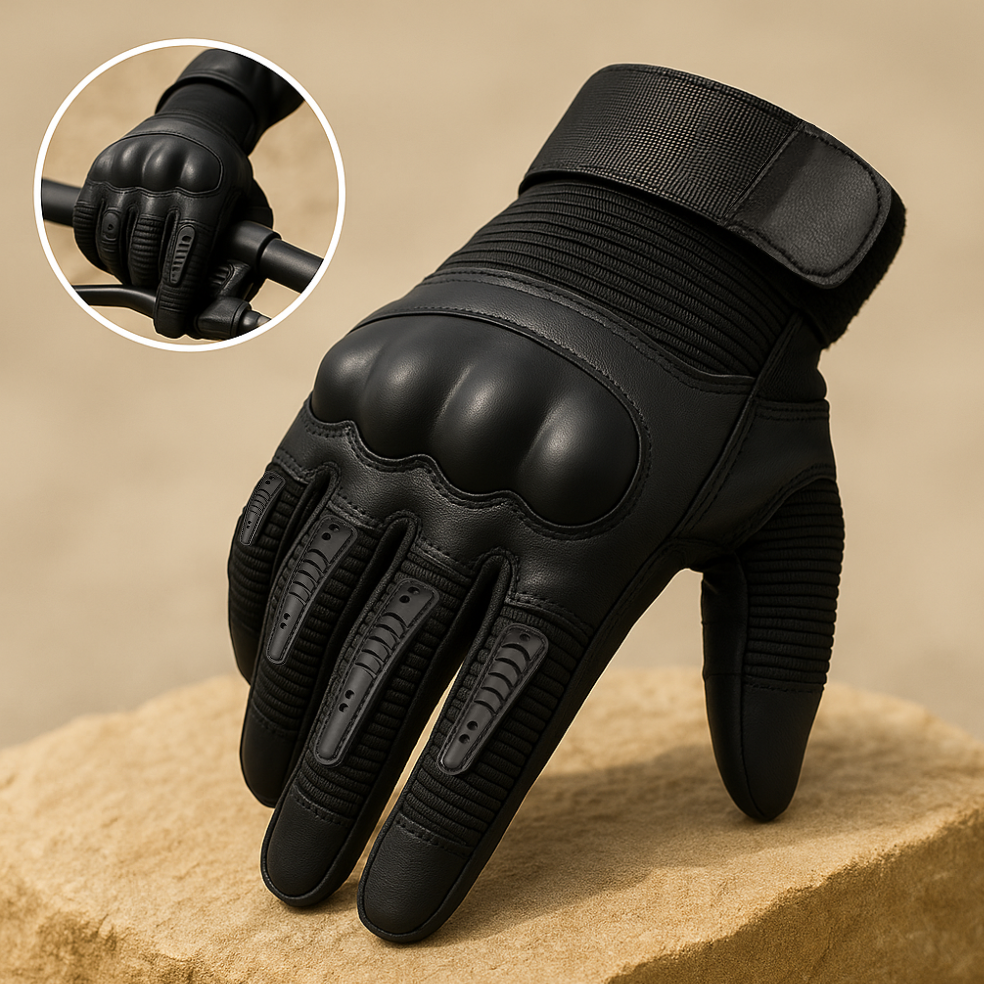 SafeGrip Natur – Outdoor Handschuhe | rutschfest Knöchelschutz | atmungsaktiv & Touchscreen‑fähig | Handwerk, Motorrad, Outdoor