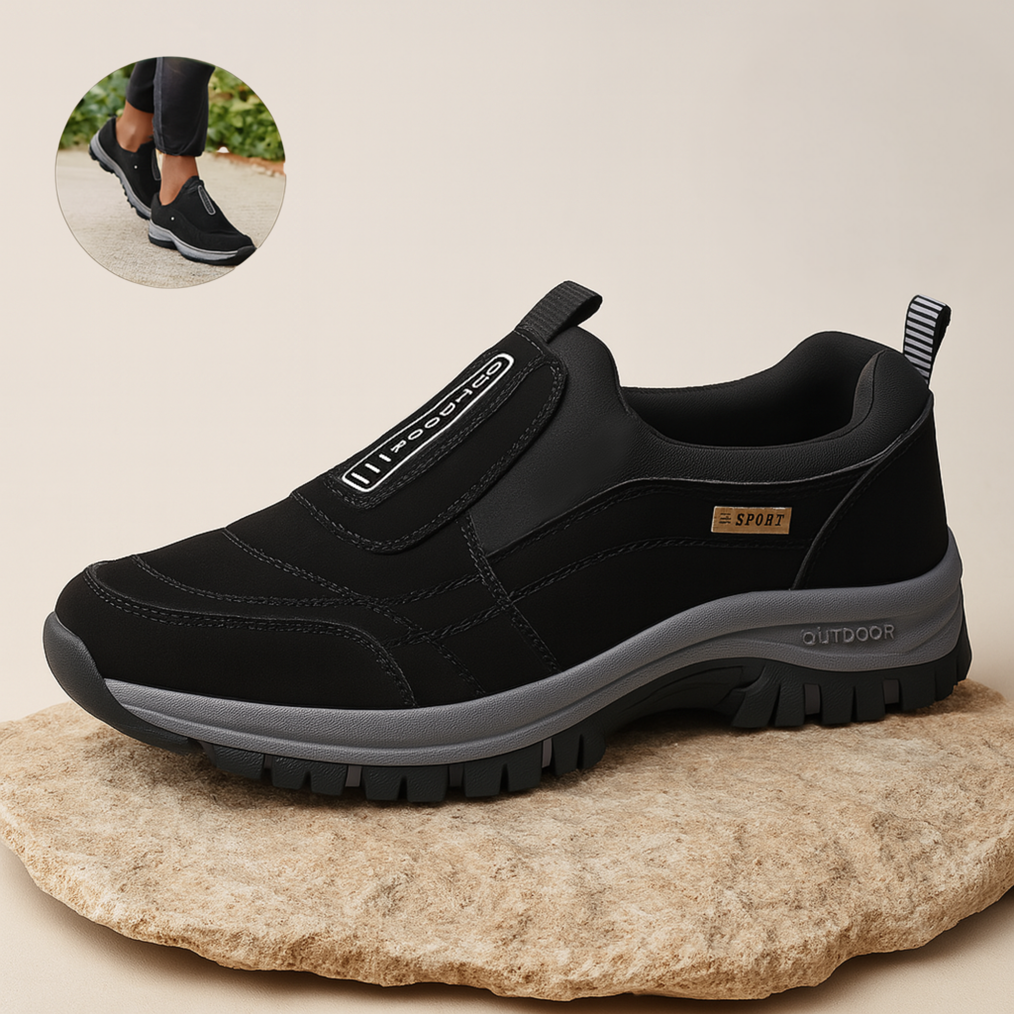 OrthoGo – Schmerzlinderung Komfortschuh | stoßdämpfend atmungsaktiv rutschfest | Alltag & Fußprobleme Damen Herren