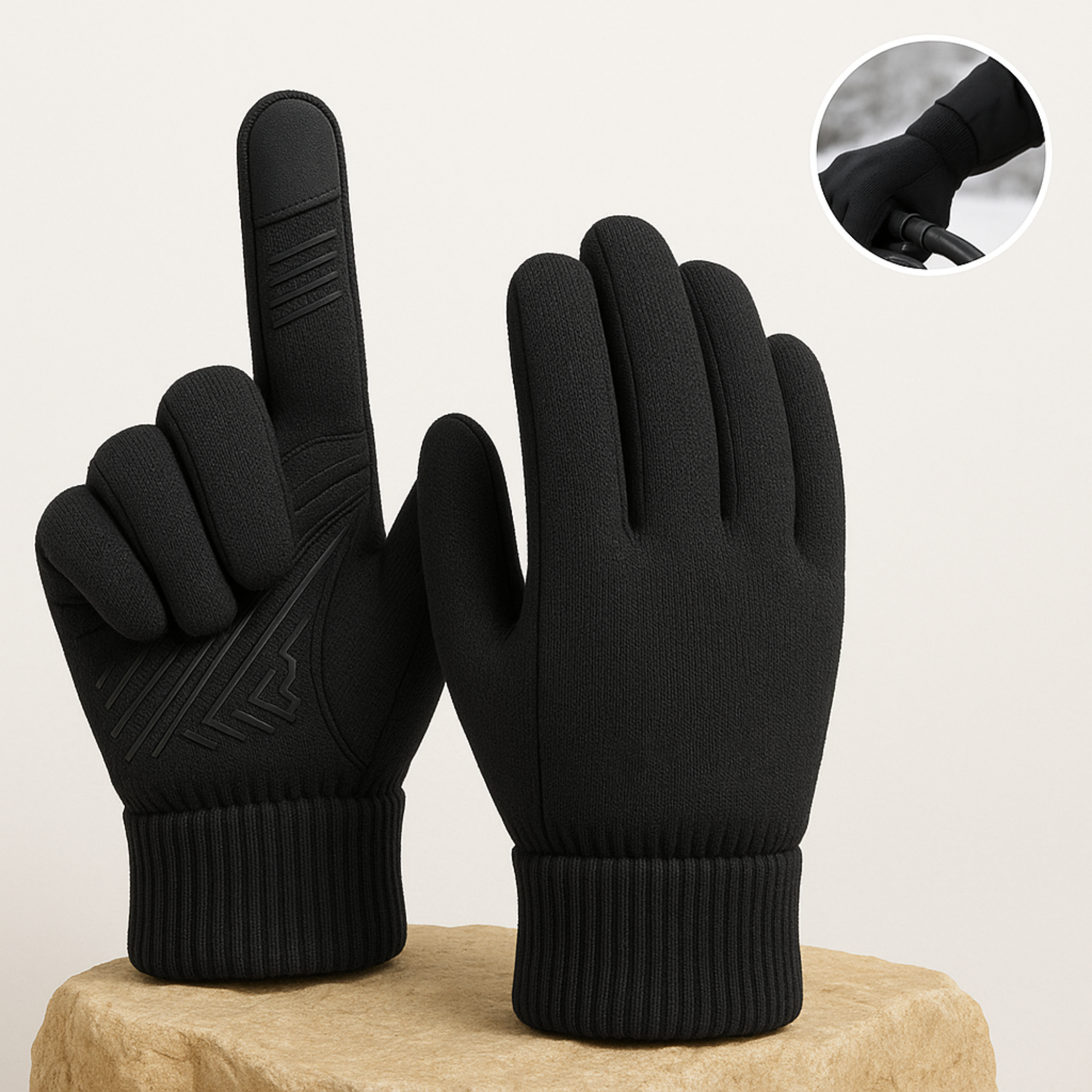 ProGrip – Winter Fahrradhandschuhe | touchscreen rutschfest winddicht | Herren & Damen