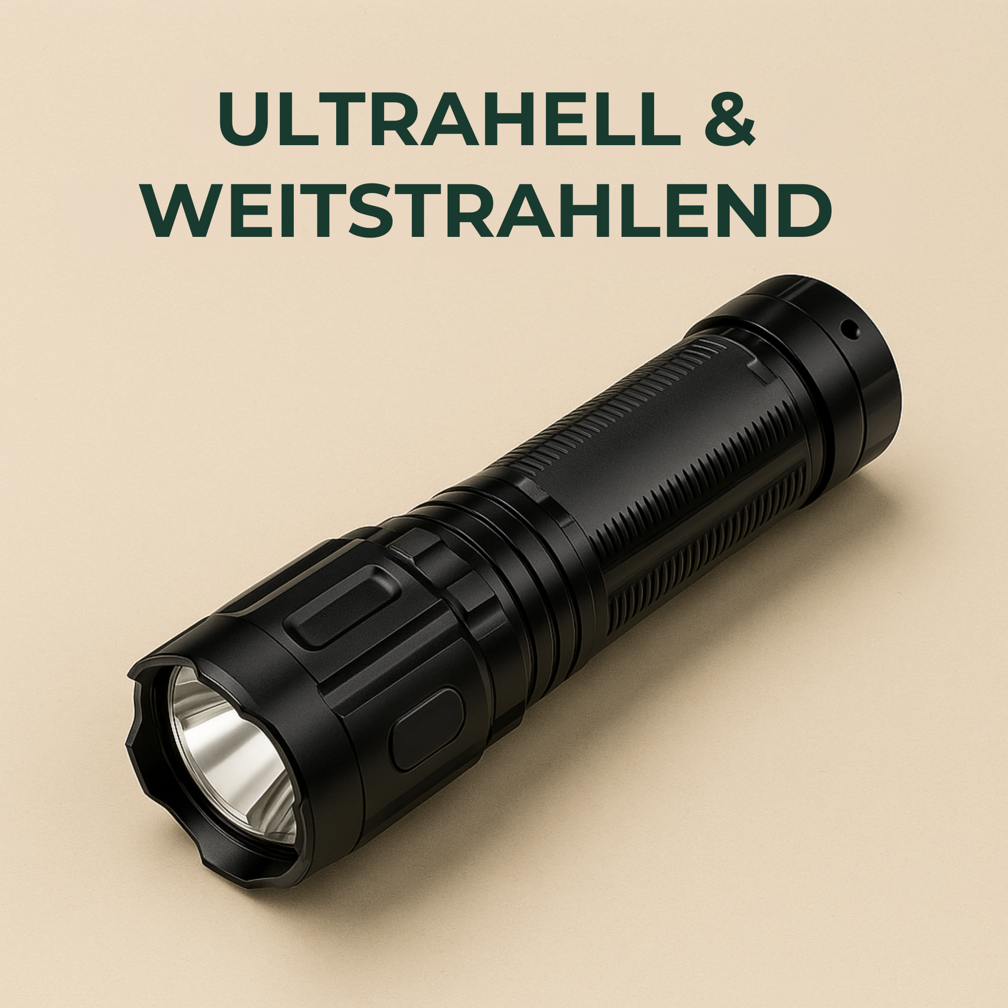 LumenGuard – LED Taschenlampe Militärisch | Extrem Hell Wiederaufladbar | Kompakt & Wasserdicht für Outdoor & Notfälle