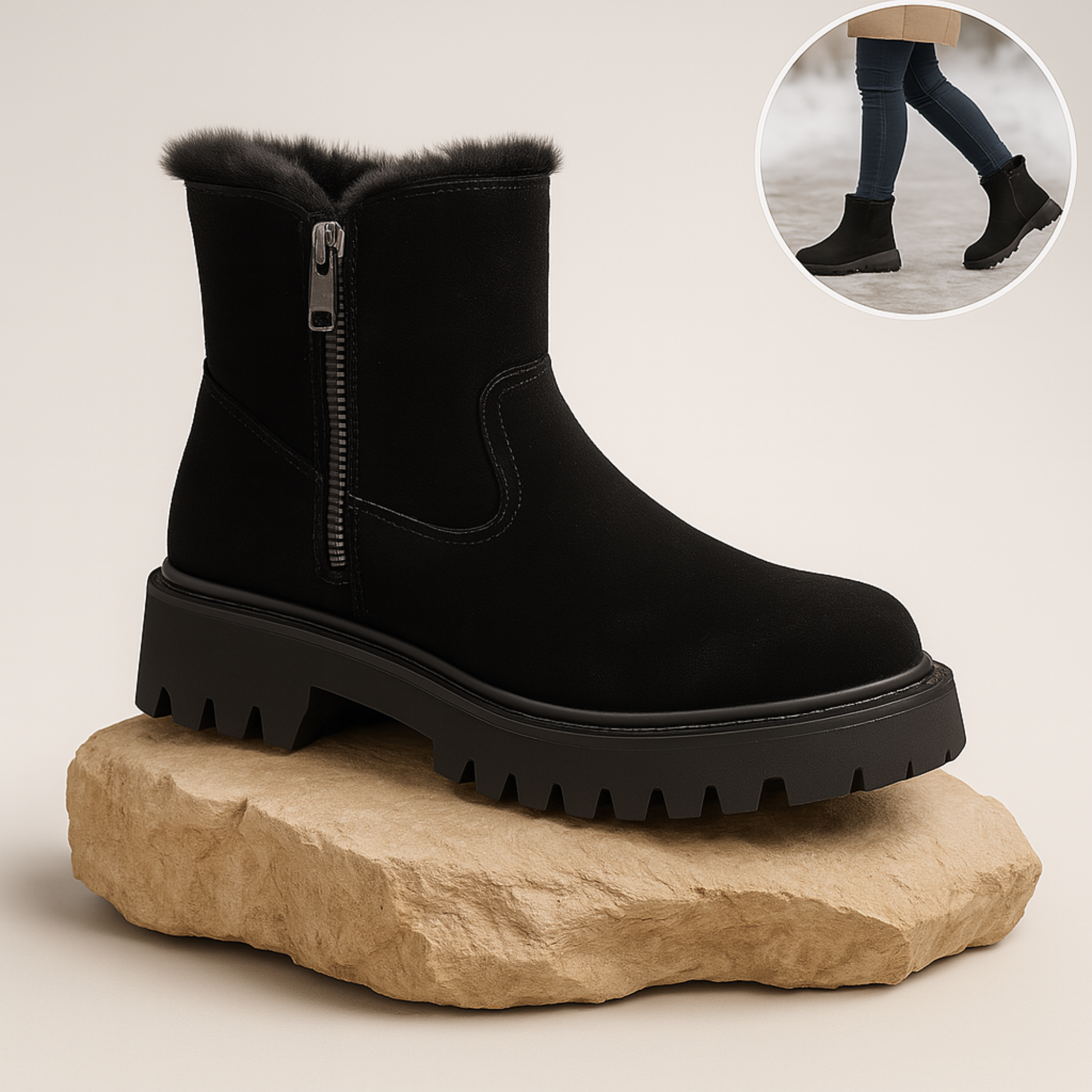 OrthoSafe – Orthopädische Winterstiefel | rutschfest & stoßdämpfend, atmungsaktiv & wasserdicht | lindert Fußschmerzen im Alltag