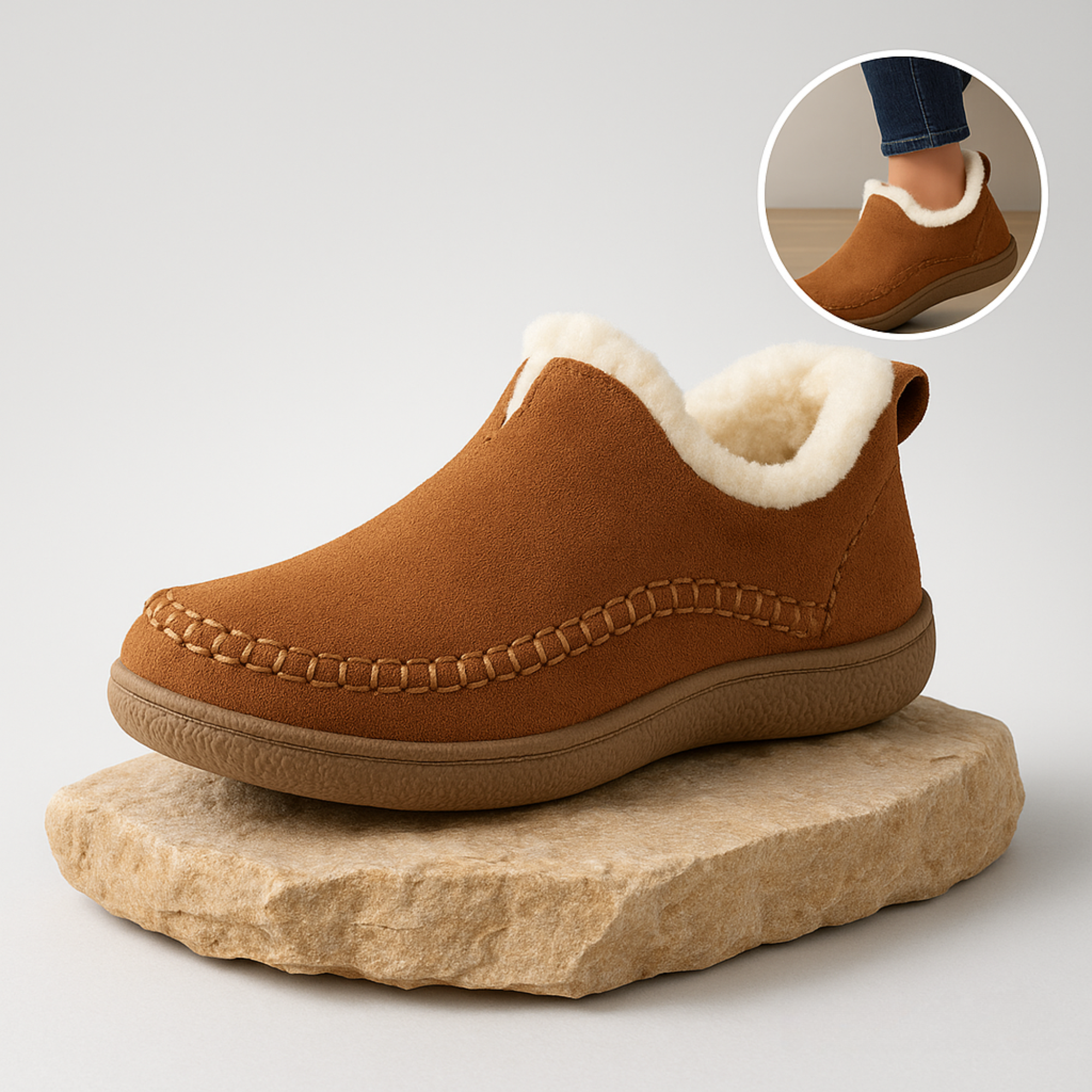 FlauschFit – Wärmeisolierte Komfort-Hausschuhe | Orthopädisch, atmungsaktiv & rutschfest | Für kalte Tage & Schmerzfüße
