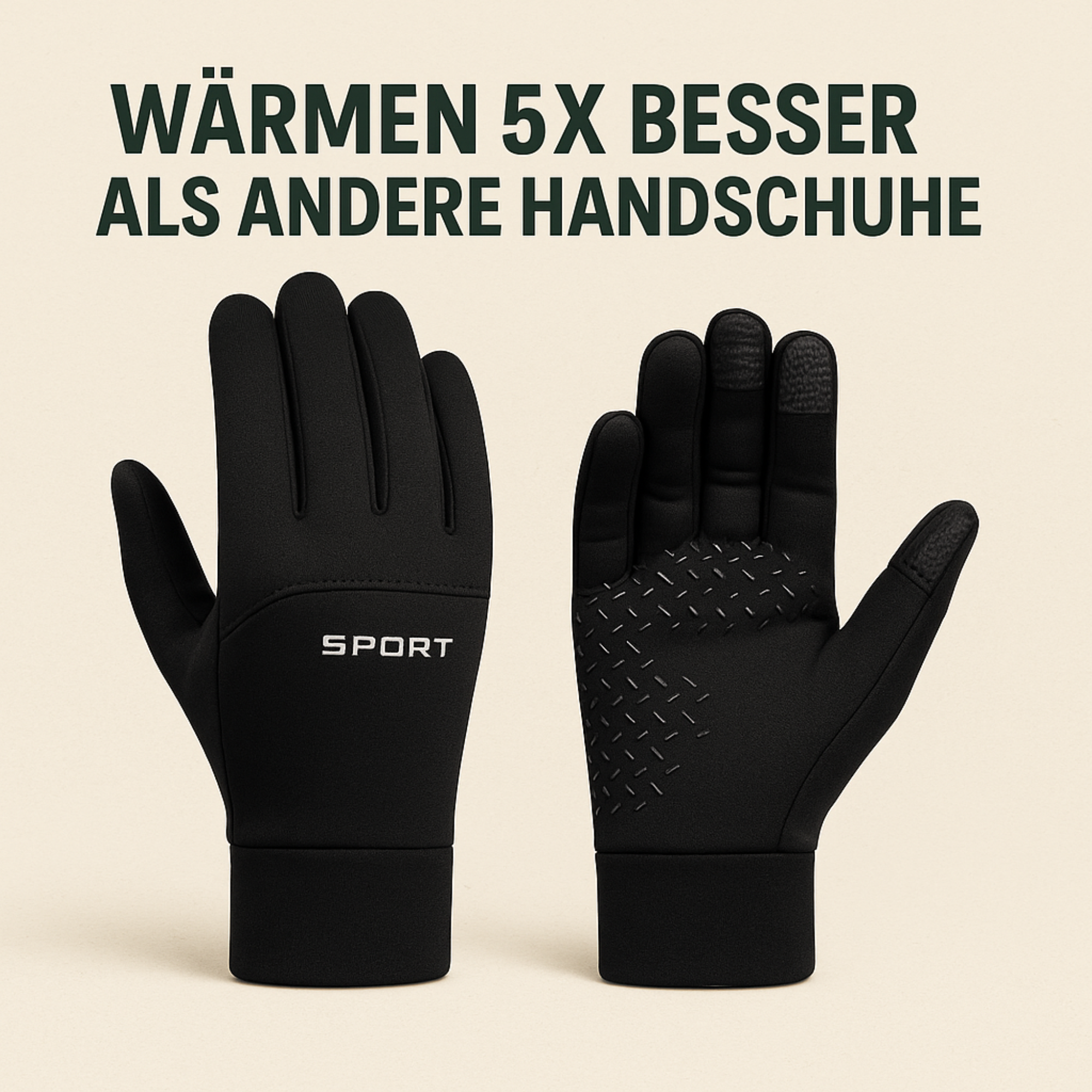 NordGlove – Thermo-Handschuhe Herren & Damen | Touchscreen & Wasserdicht | Wärmen 5X Besser für Winter & Alltag