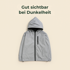 GlowJac – Regenjacke reflektierend | wind‑ und wasserabweisend | Unisex Outdoor & Radfahrer