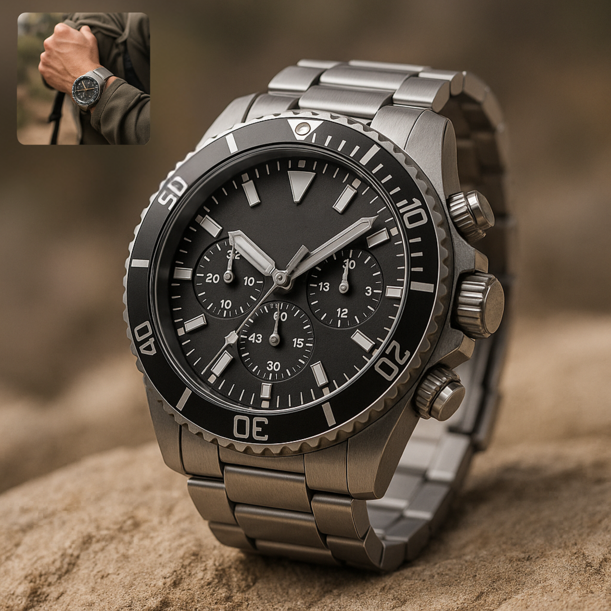 TactiHealth – Militärische Outdoor-Smartwatch | Unzerstörbar stoßfest wasserdicht | Für Abenteuer & harte Einsätze