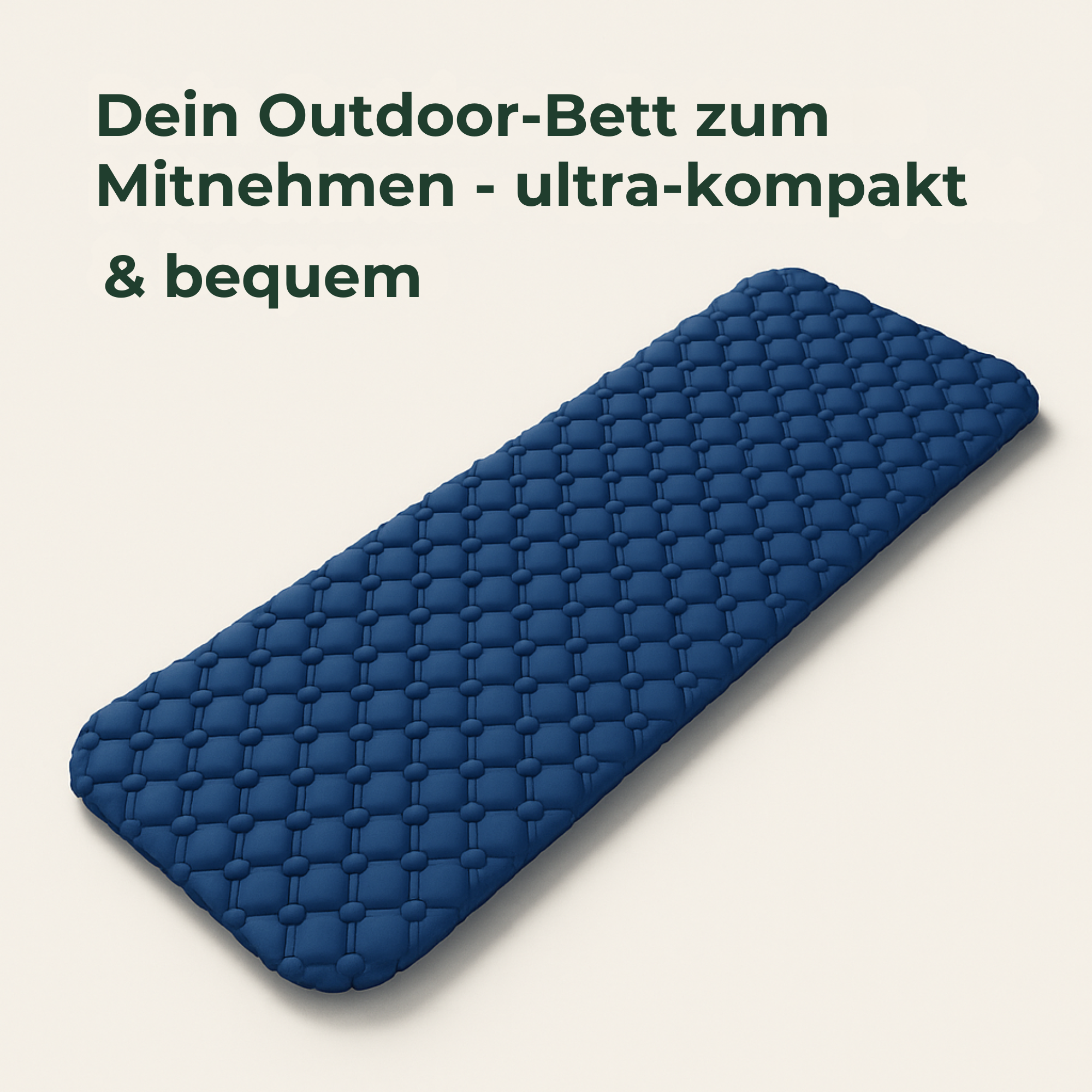 TrekBett – Ultraleicht Outdoor Luftmatratze | Schnell aufblasbar Rutschfest Wasserdicht | Camping Trekking Schlafkomfort