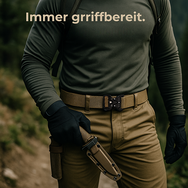 TerraFort – Taktischer Gürtel mit Schnellverschluss | Stufenlos verstellbar Reißfest & Robust | Outdoor Wandern Militär Einsatz