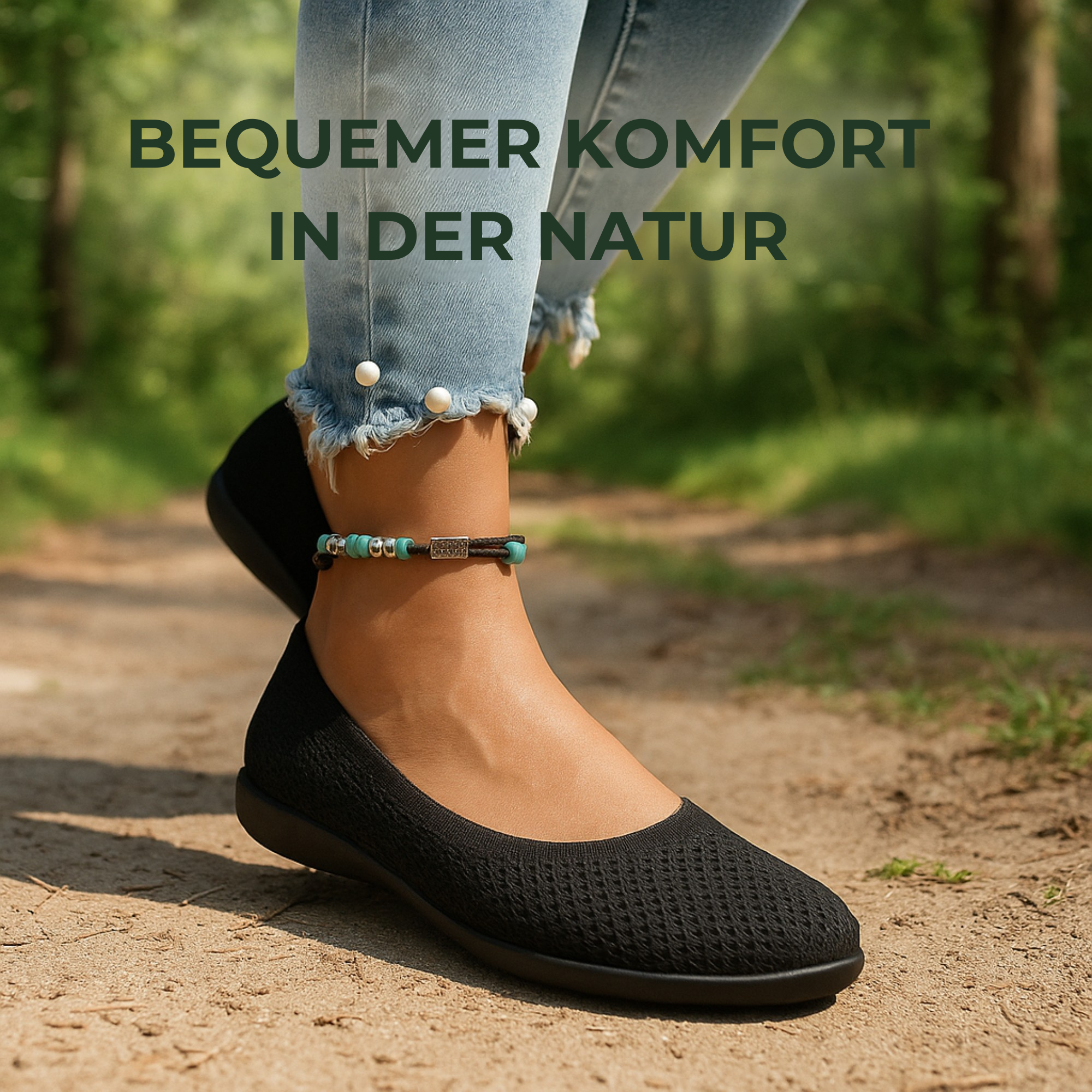 SanaFlex – Ergonomische Barfuß Ballerinas | atmungsaktiv & flexibel | blasenfrei | Damen Komfortschuh für Alltag