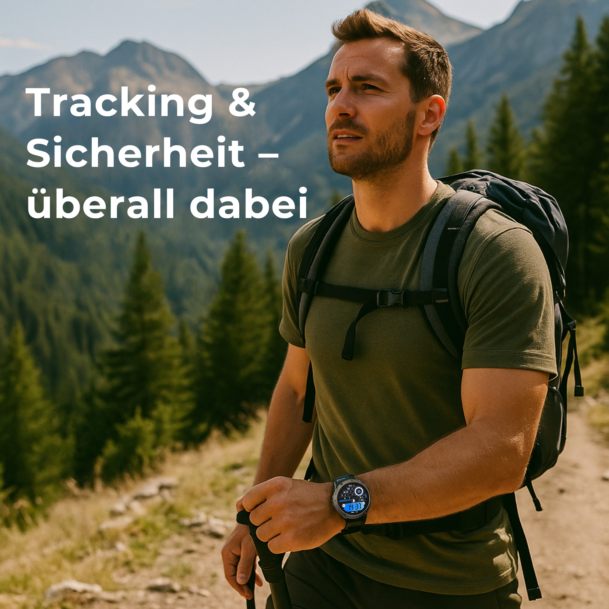 GearPro – GPS Smartwatch wasserdicht | Dual-Band Navigation kratzfest | Outdoor Sport & Alltag