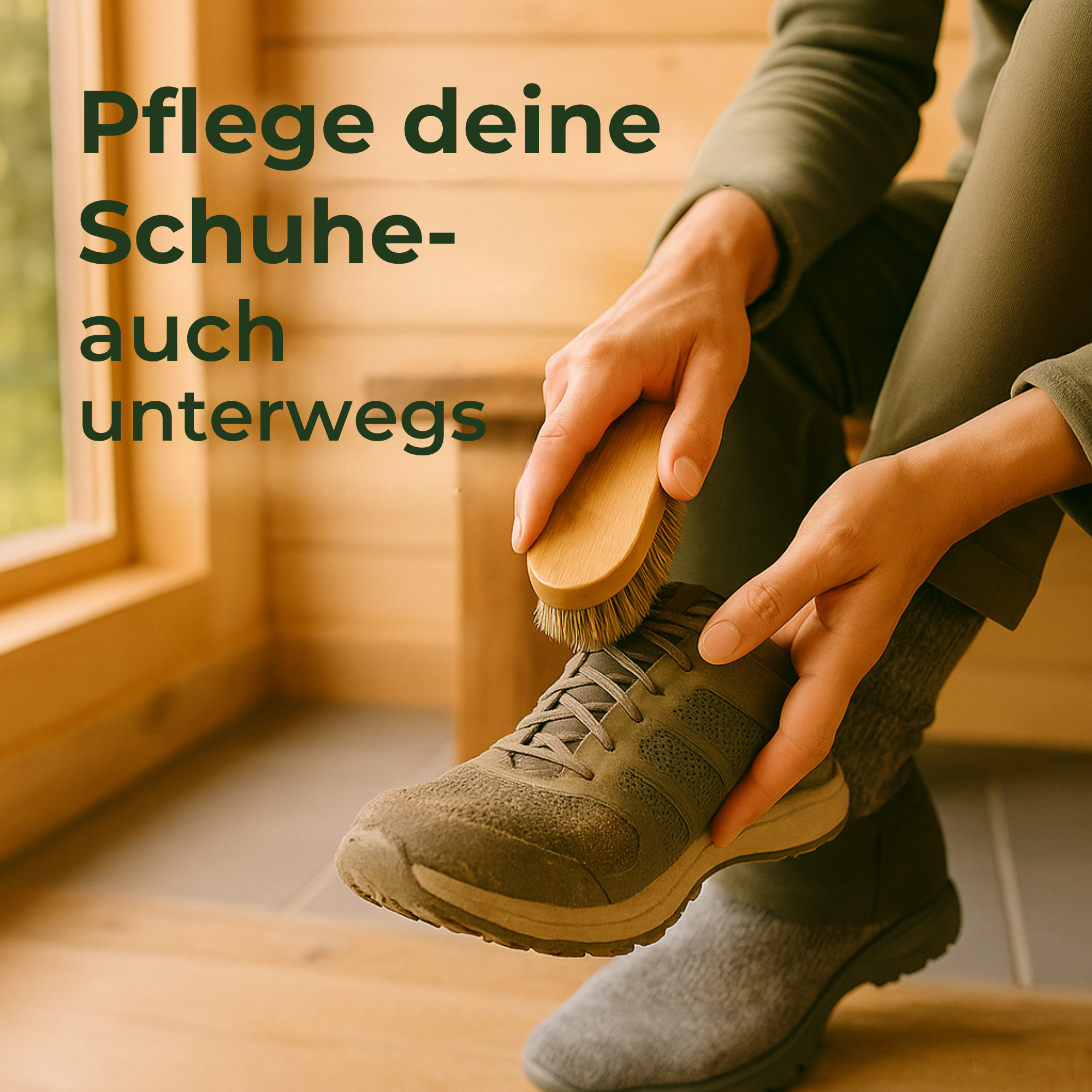 ShoeCare – Schuhbürste Barfußschuhe | Naturborsten Holz schonende Pflege | Reinigung für gesunde, langlebige Barfußschuhe
