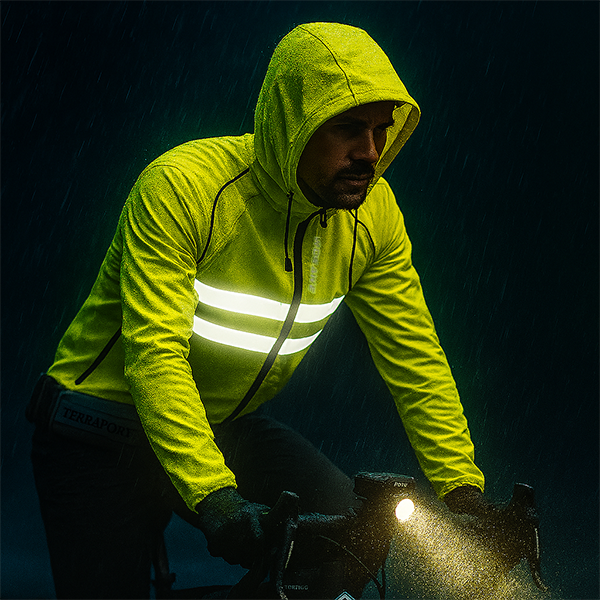 AlpenDry – Regenjacke atmungsaktiv | ultraleicht winddicht reflektierend | Wandern & Radfahren