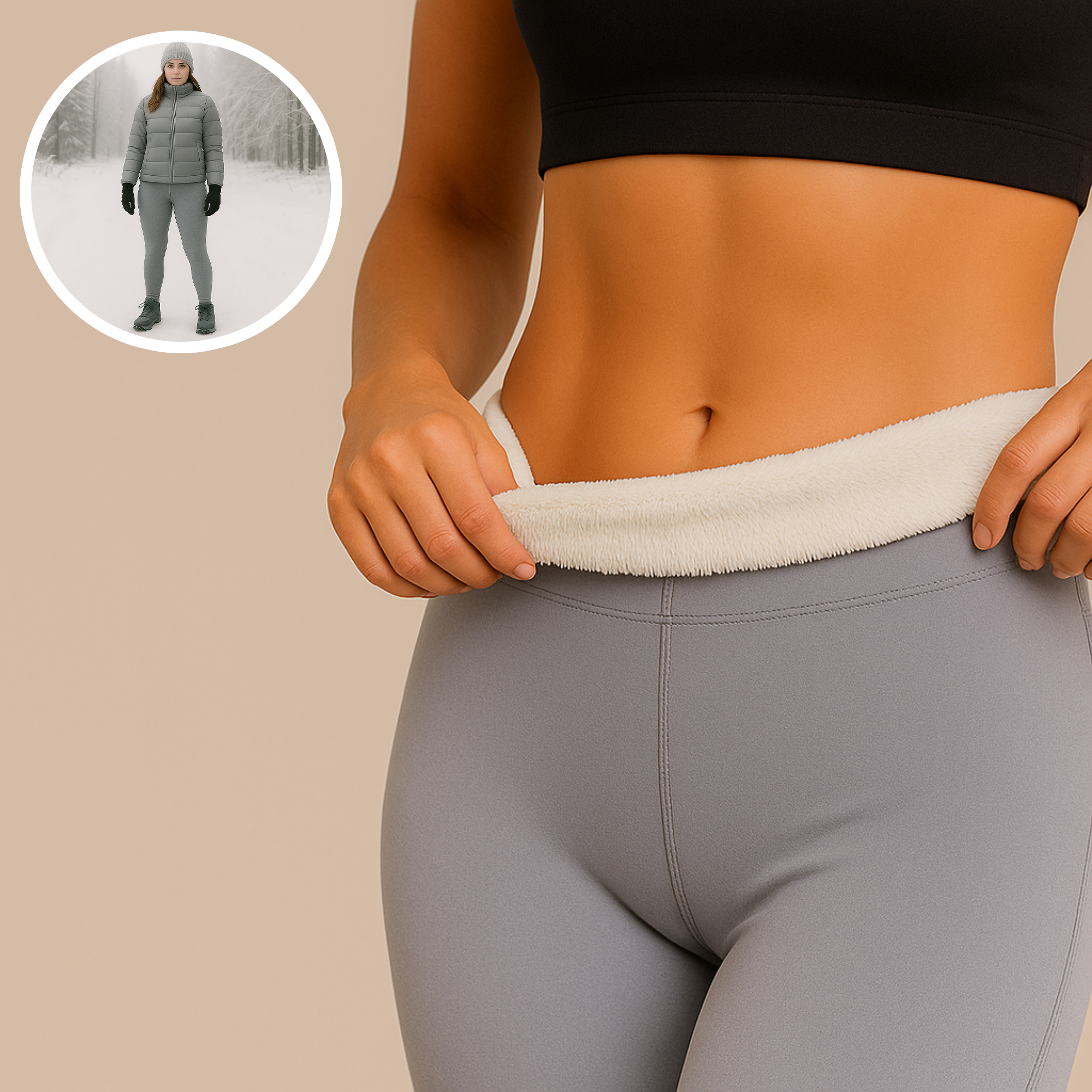 ThermoPants – Thermoleggings Damen | fleecegefüttert atmungsaktiv | Winterkomfort für Outdoor und Alltag