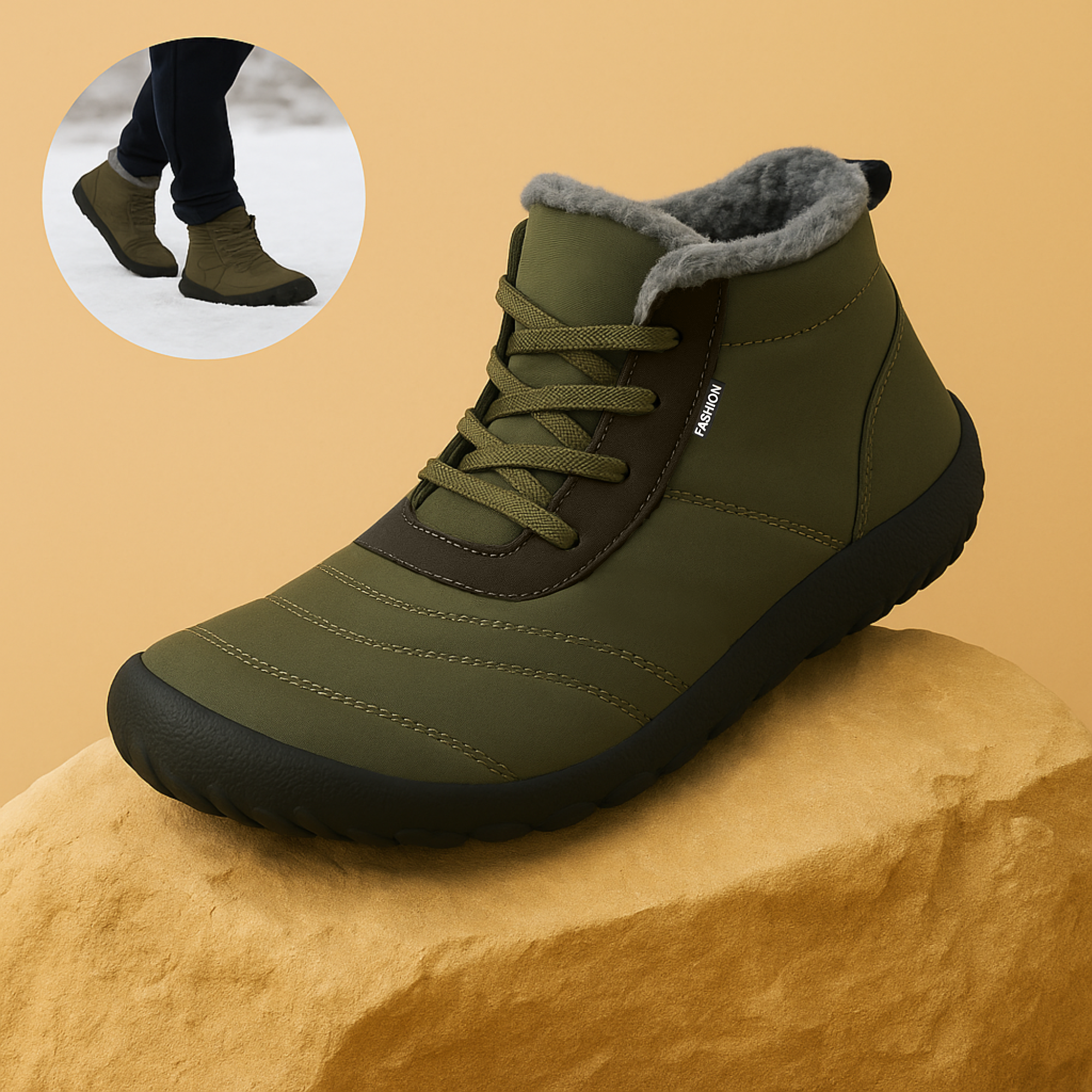 WarmFit – Barfuß Winterschuhe | wasserfest fleece-gefüttert | rutschfest & breite Zehenbox | gesunde Haltung im Winter