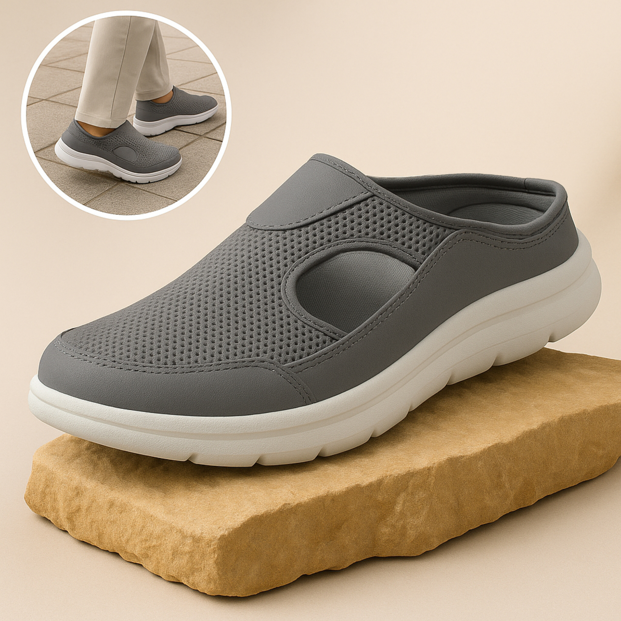 EasWalk – Arbeitsschuhe Plantarfasziitis | rutschfest atmungsaktiv | für Pflege & Stehberufe