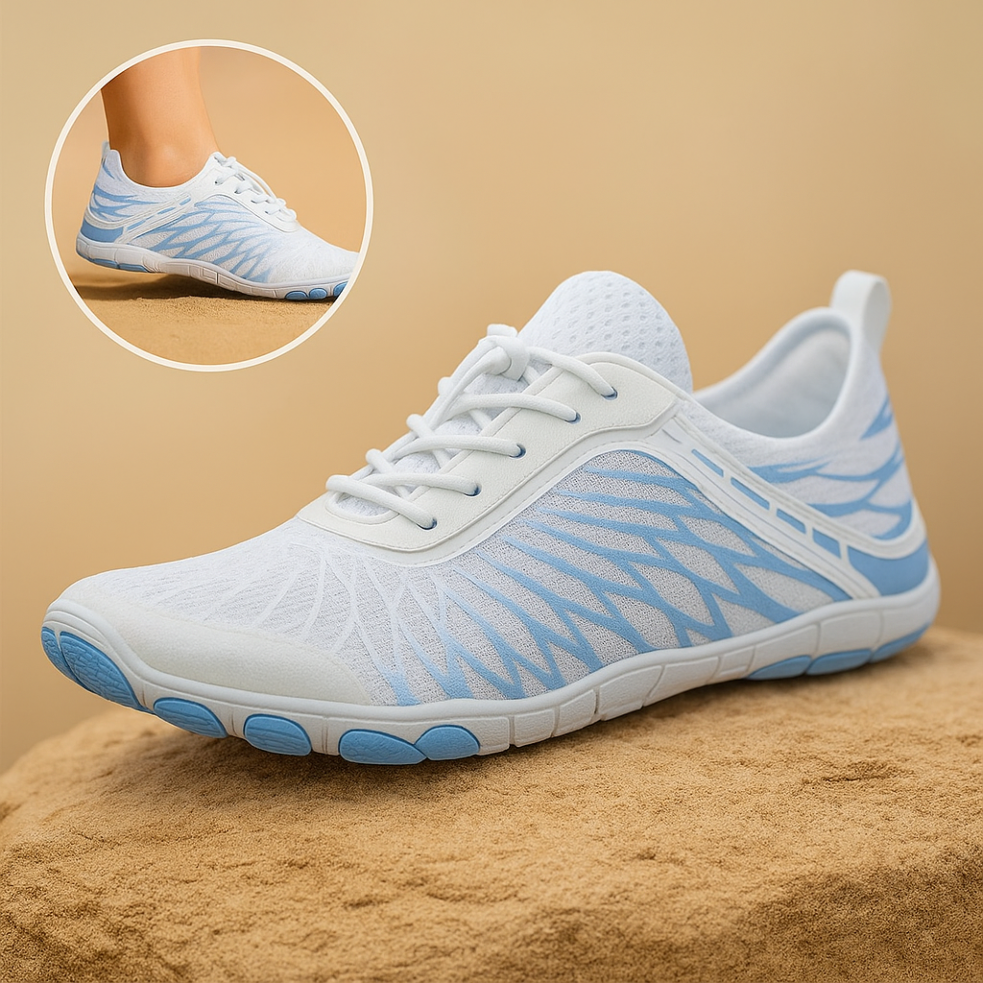 OrthoFlex – Orthopädische Barfußschuhe | Rutschfest & Atmungsaktiv mit Dämpfung | Ideal bei Fersensporn & Plantarfasziitis