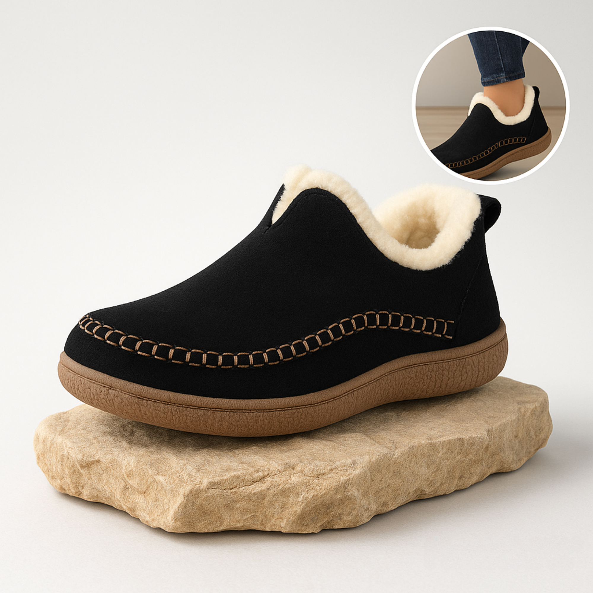 FlauschFit – Wärmeisolierte Komfort-Hausschuhe | Orthopädisch, atmungsaktiv & rutschfest | Für kalte Tage & Schmerzfüße