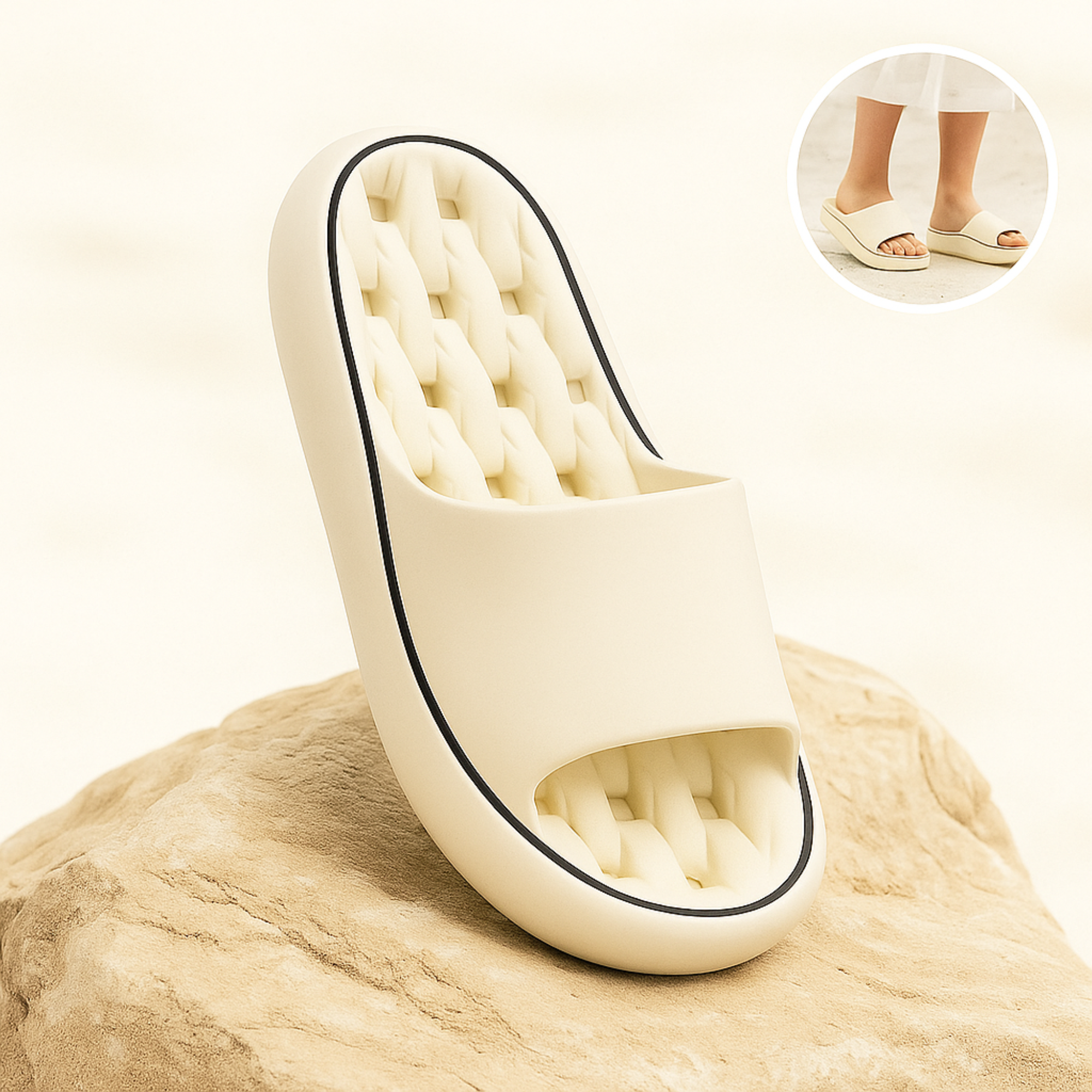 Trittfrei – orthopädische Hausschuhe | rutschfeste EVA-Dämpfung 4,5 cm – gegen Fußschmerzen & Plantarfasziitis